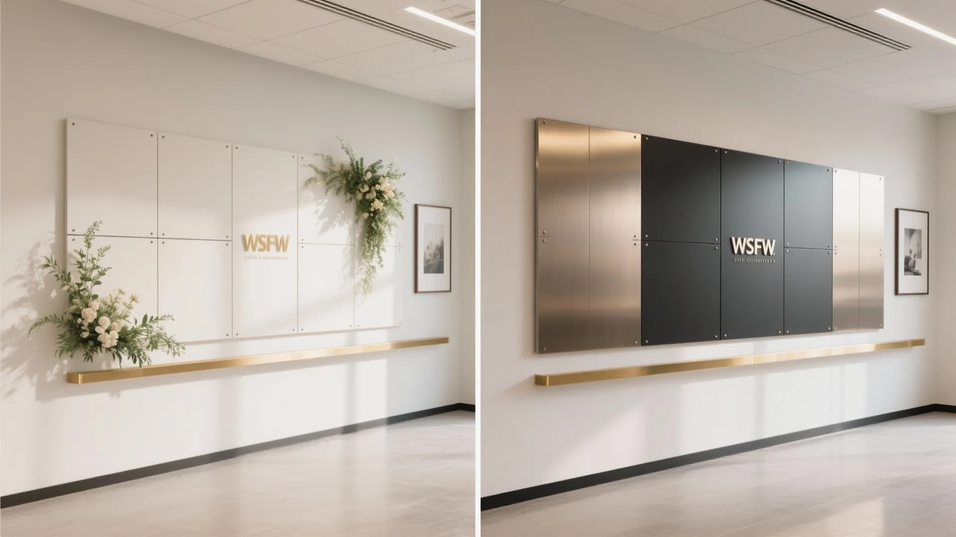 Idea 3: Modular, brandable feature wall