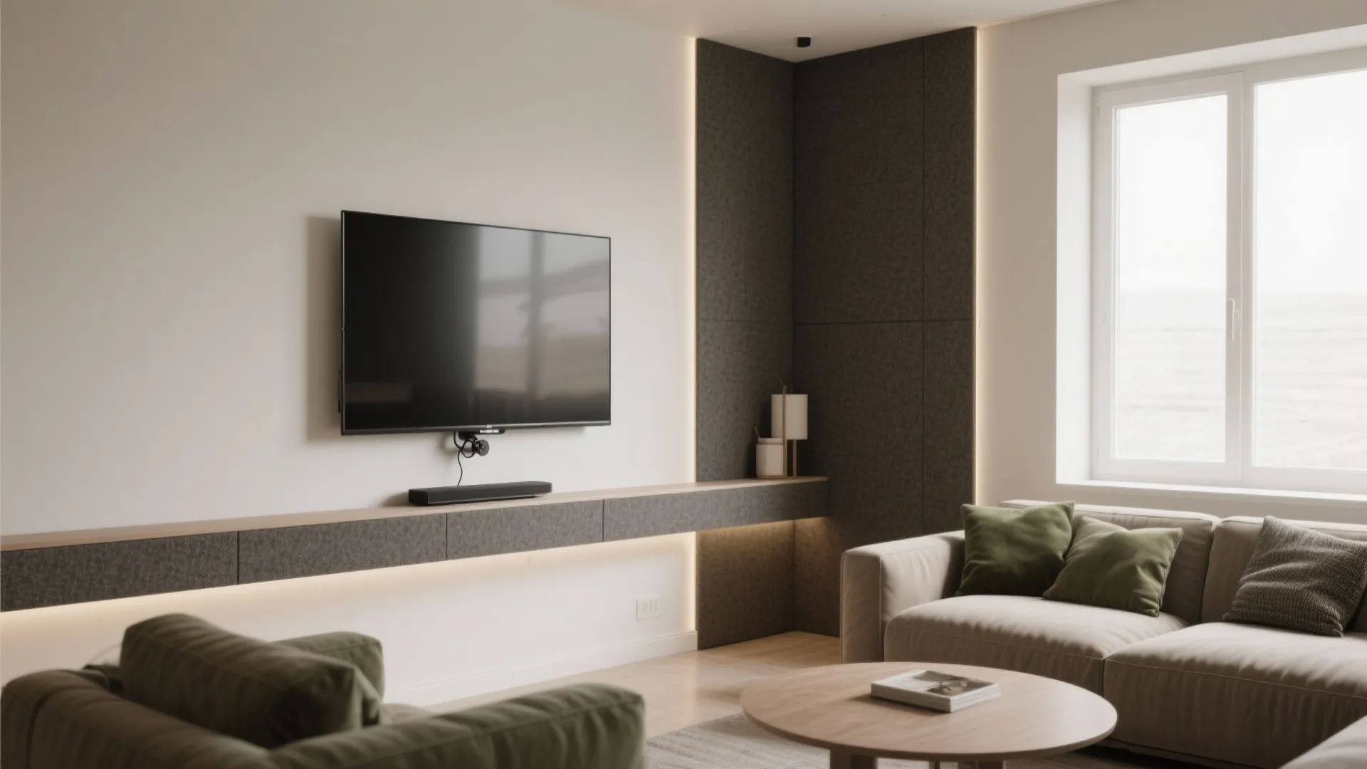 Idea 5: Corner Swivel + Acoustic Ledges