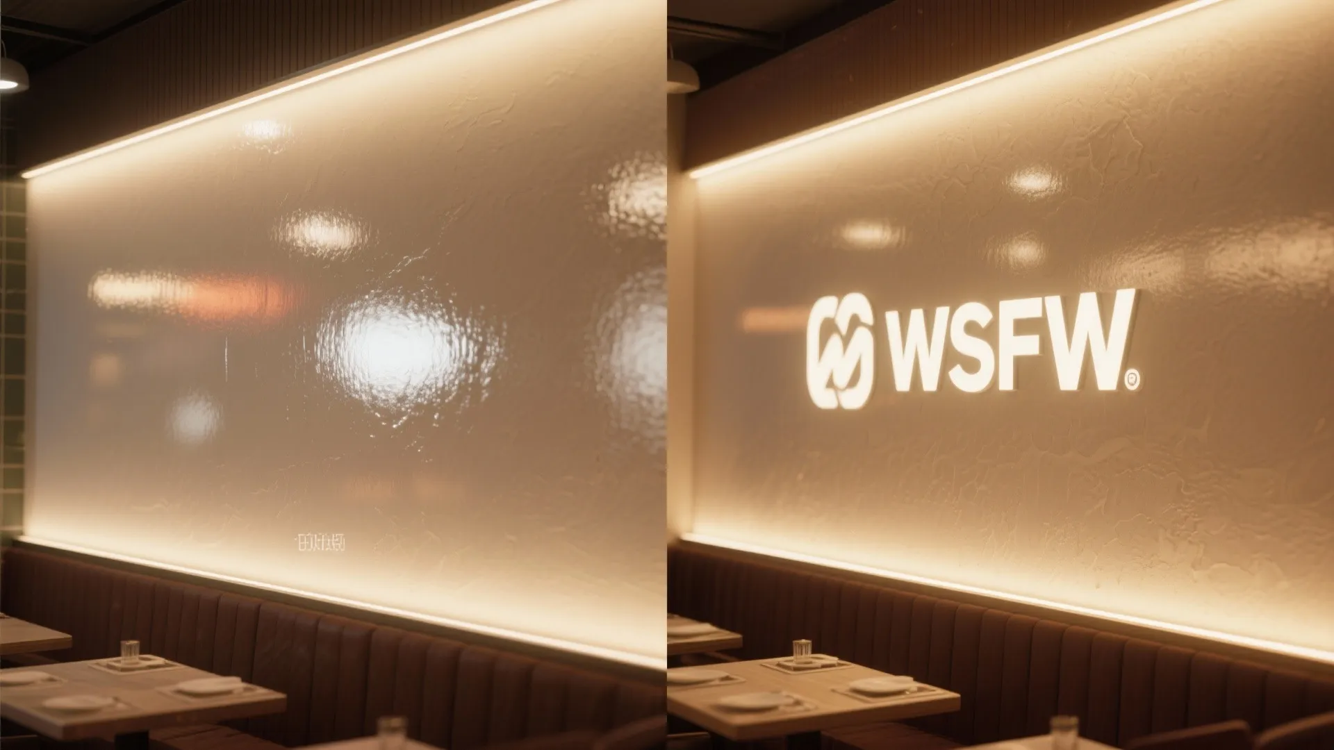 Idea 5: LED line art and menu lightboxes