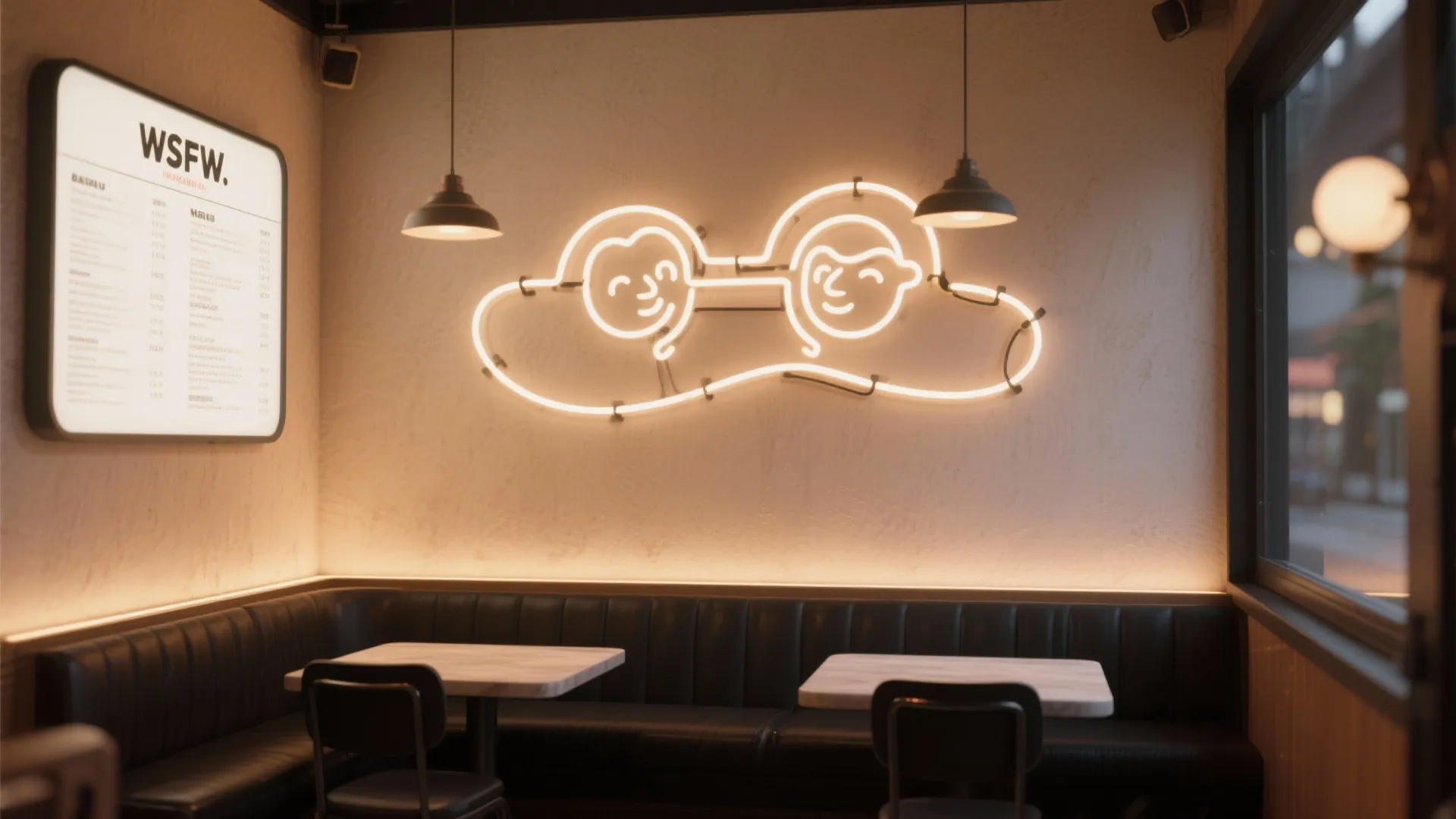 Idea 5: LED line art and menu lightboxes