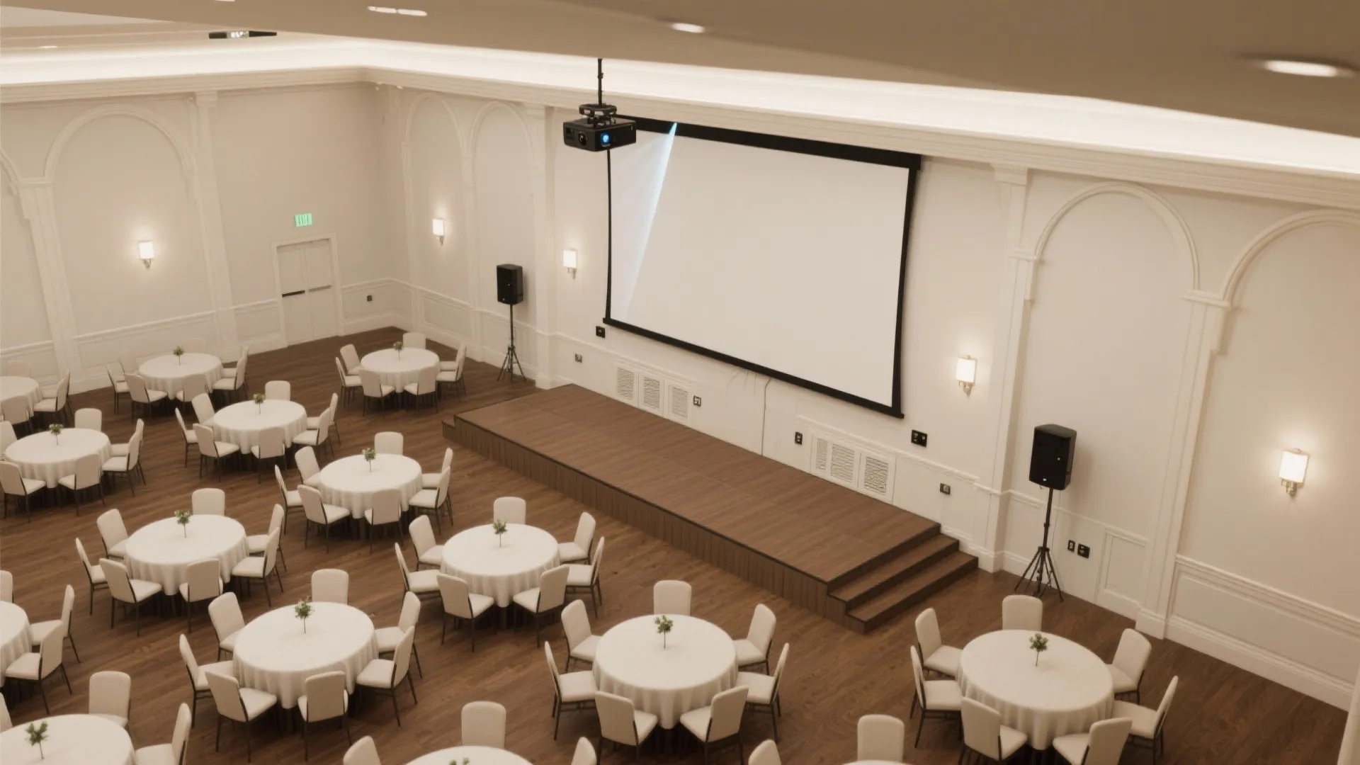 Idea 5: Projection-ready matte walls and hidden AV