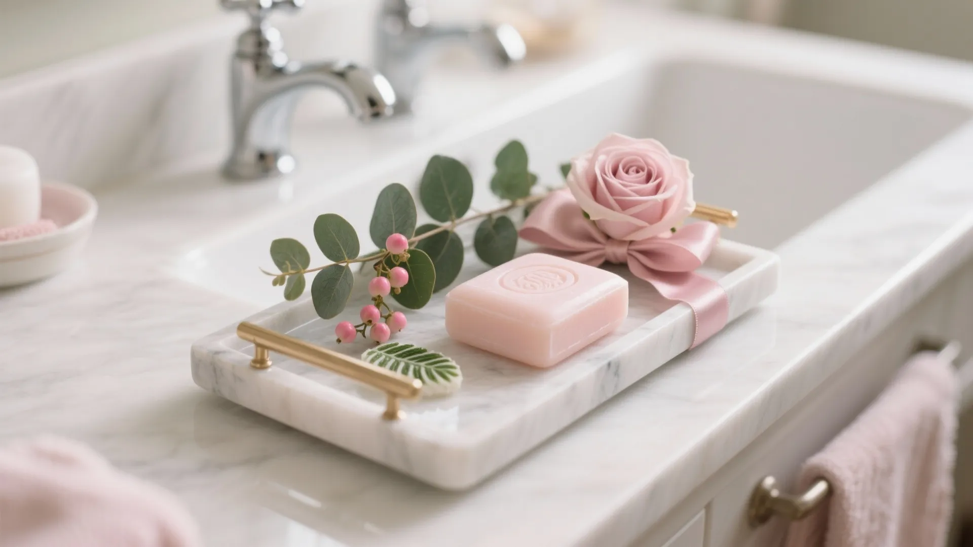 Idea 5: Scent + Greenery + Tray Styling