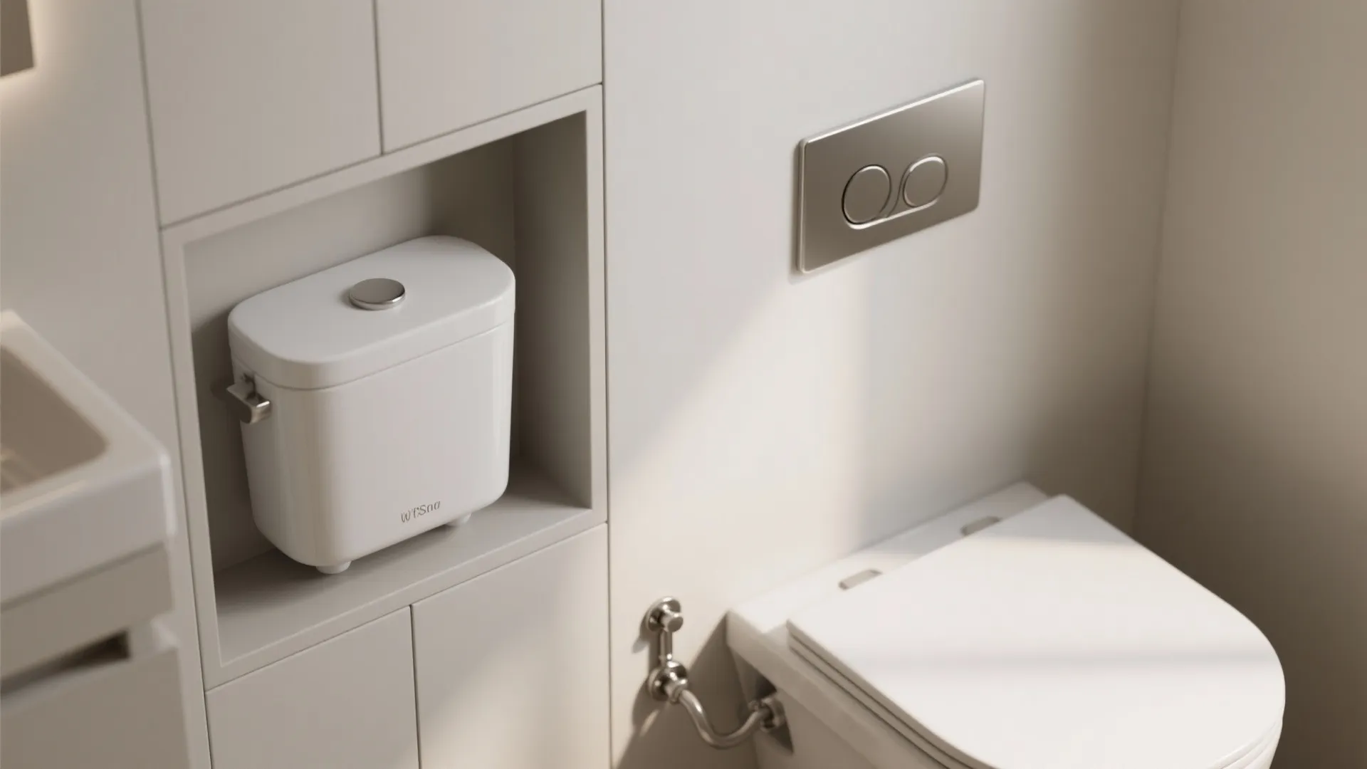 Idea 5: Wall-hung fixtures and hidden storage