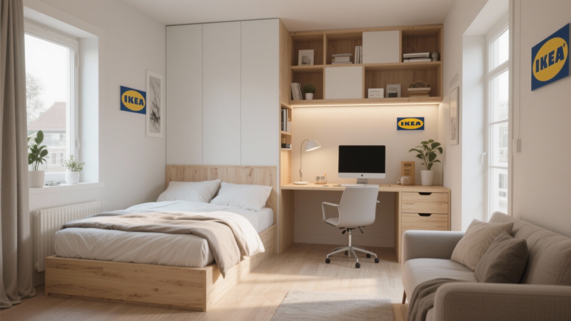 5 IKEA Bedroom Office Ideas for Small Spaces