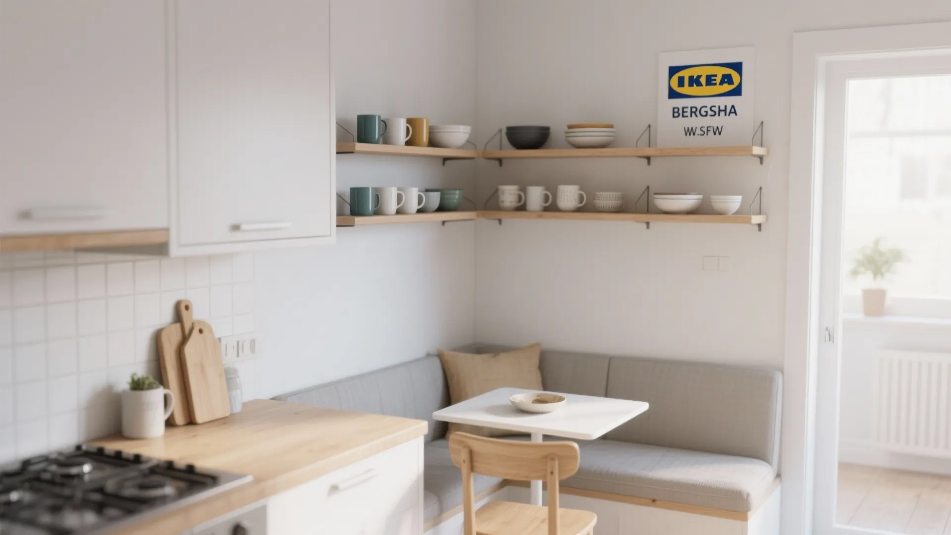 1. Use Open Shelving to Keep the Space Airy