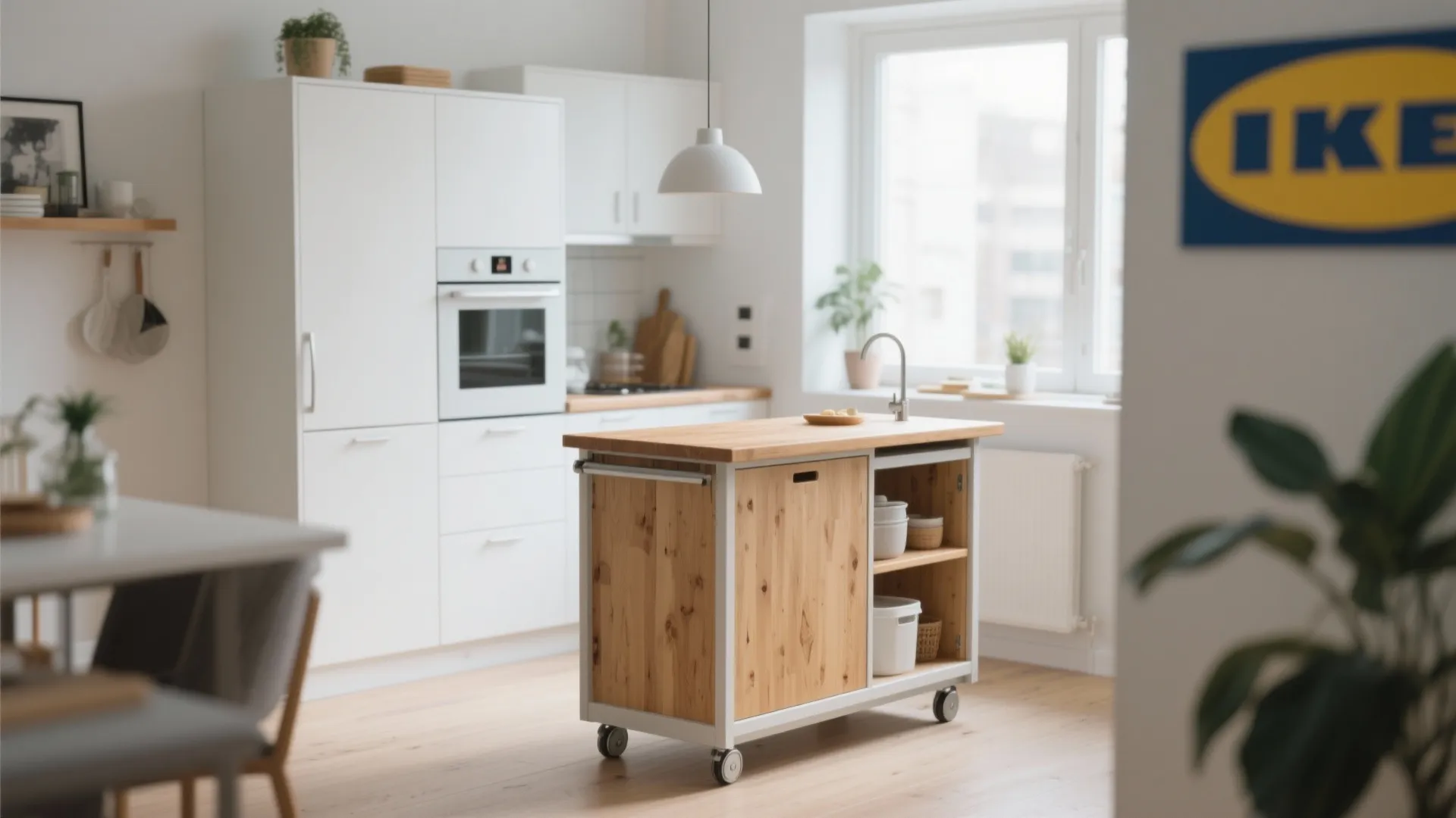 2. Roll-Away Kitchen Islands