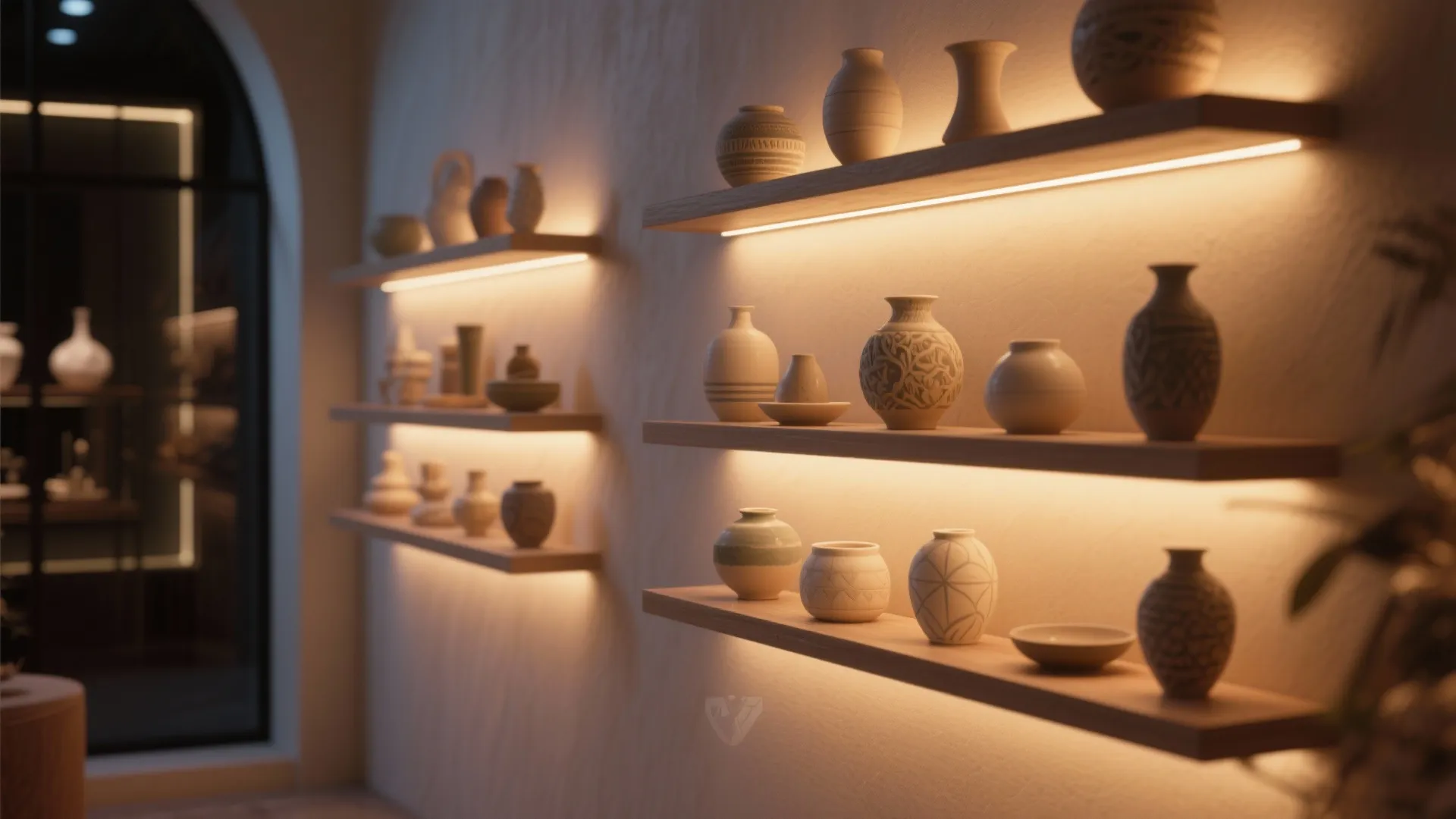 Illuminated Display Shelves