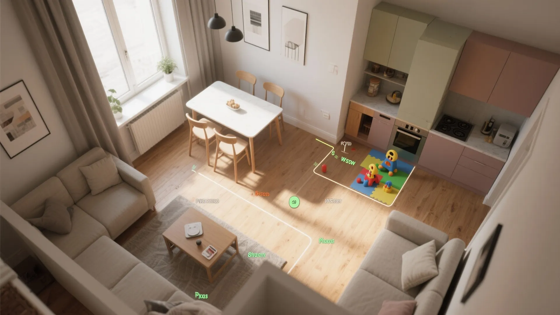 2. Use strategic accent zones for high-traffic areas