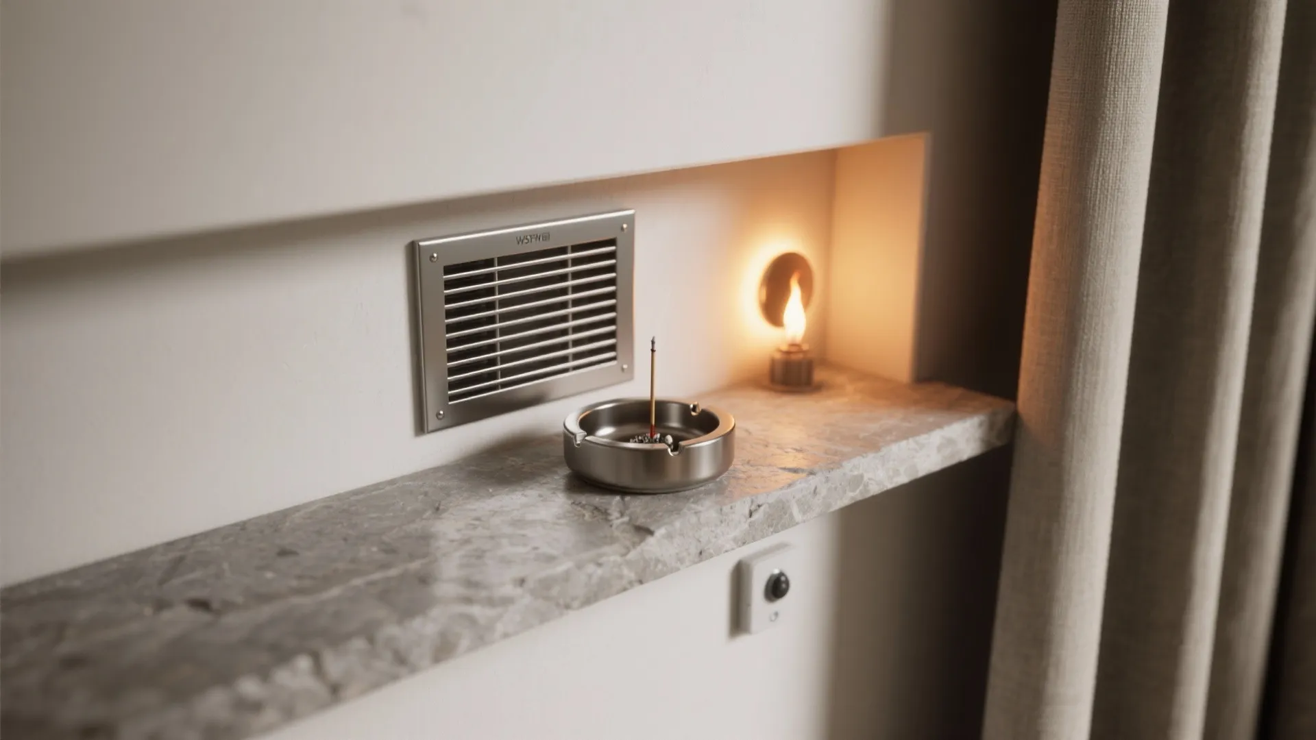 Ventilated Incense Corner with Safe Lighting