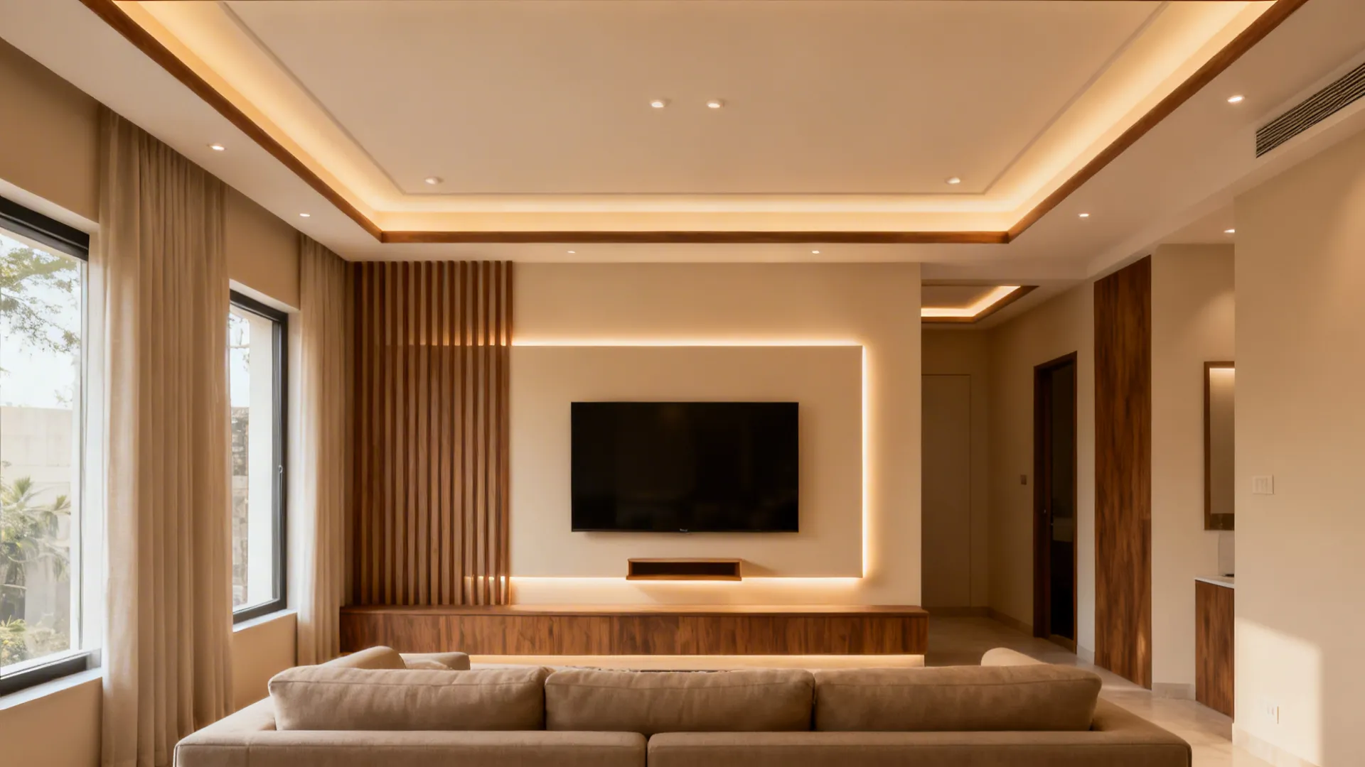 5 Living Room False Ceiling Designs in India