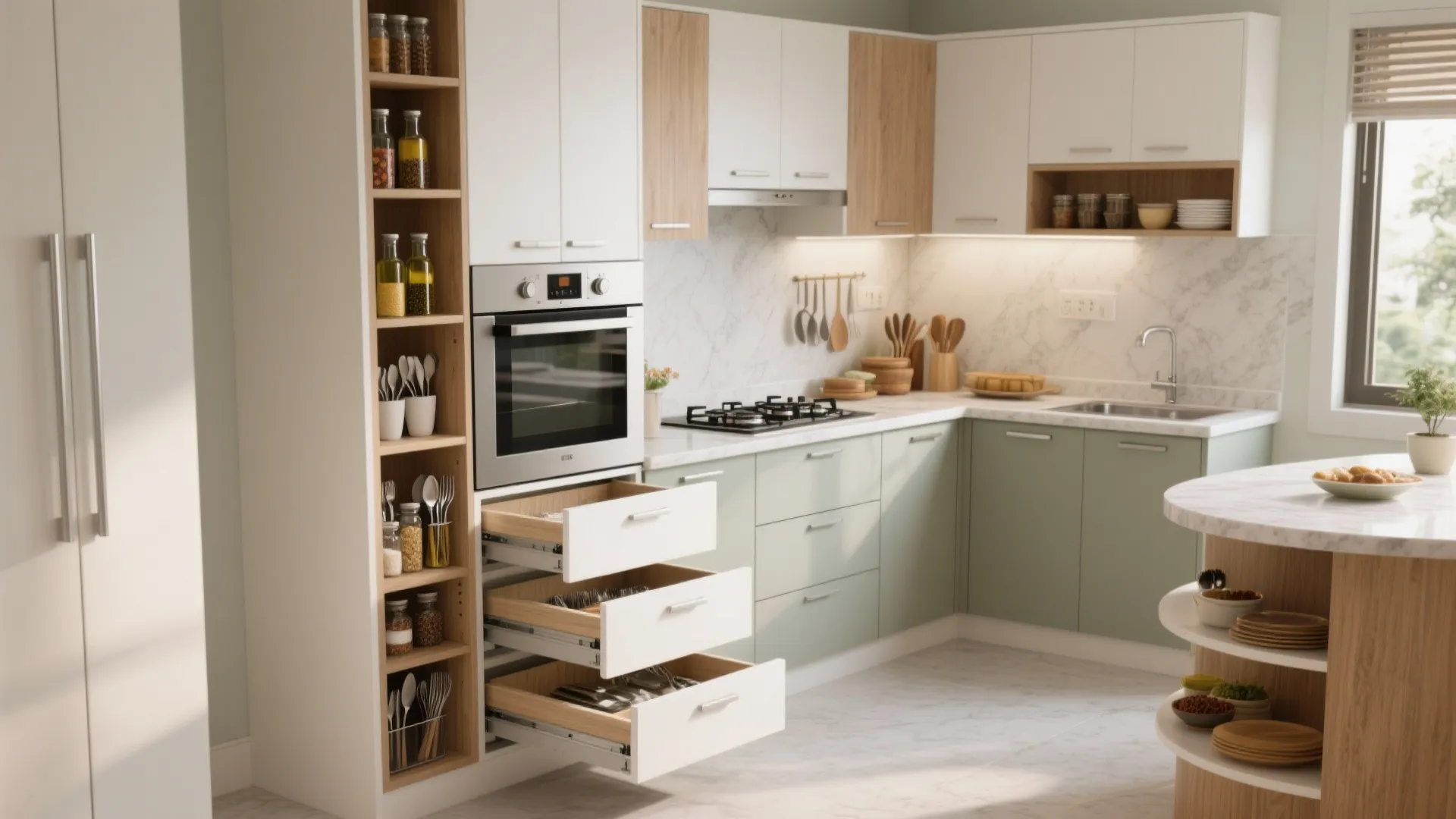 Minimalist kitchen storage that actually fits Indian cooking