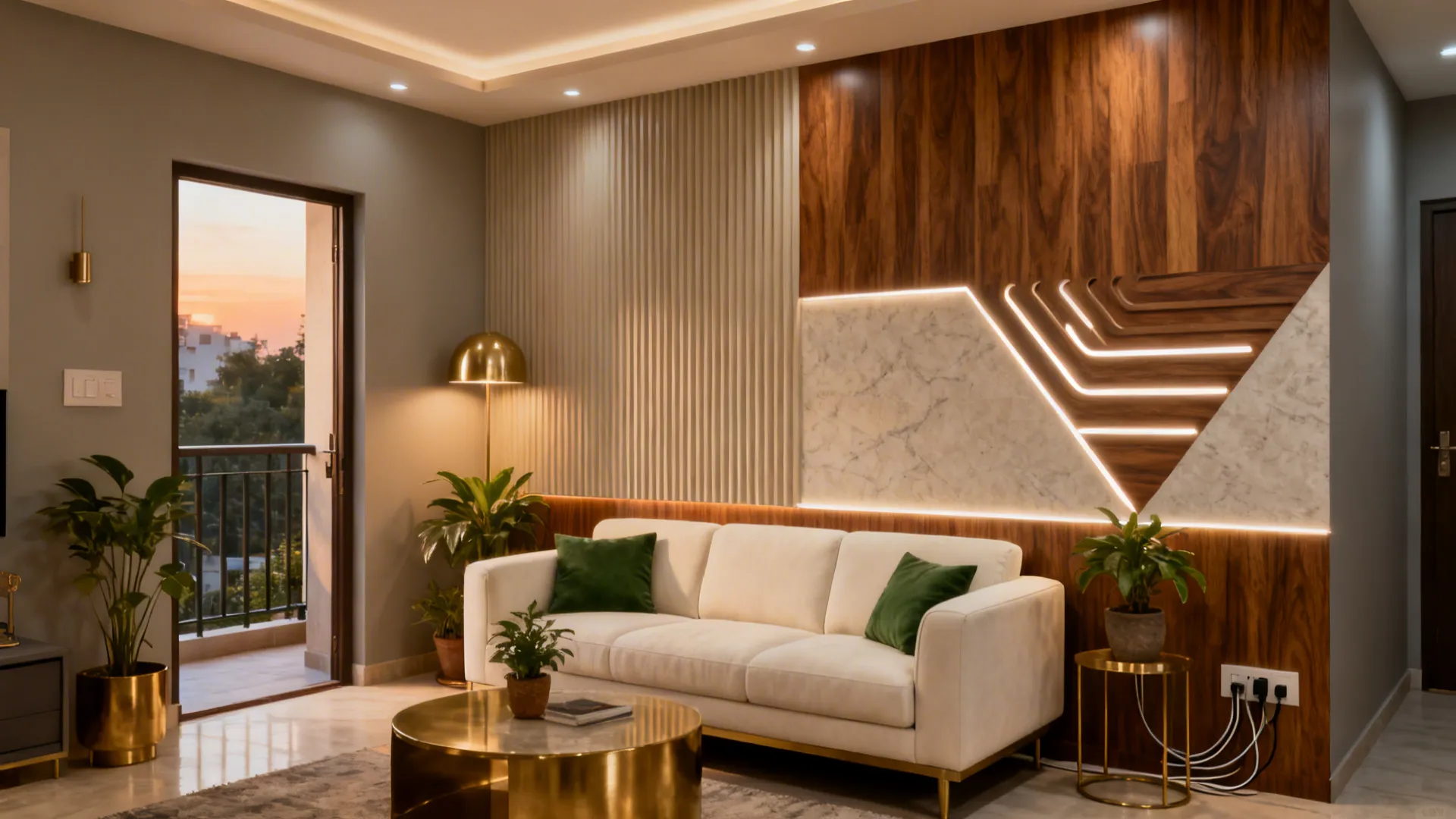 5 decorative wall panels for living room India ideas
