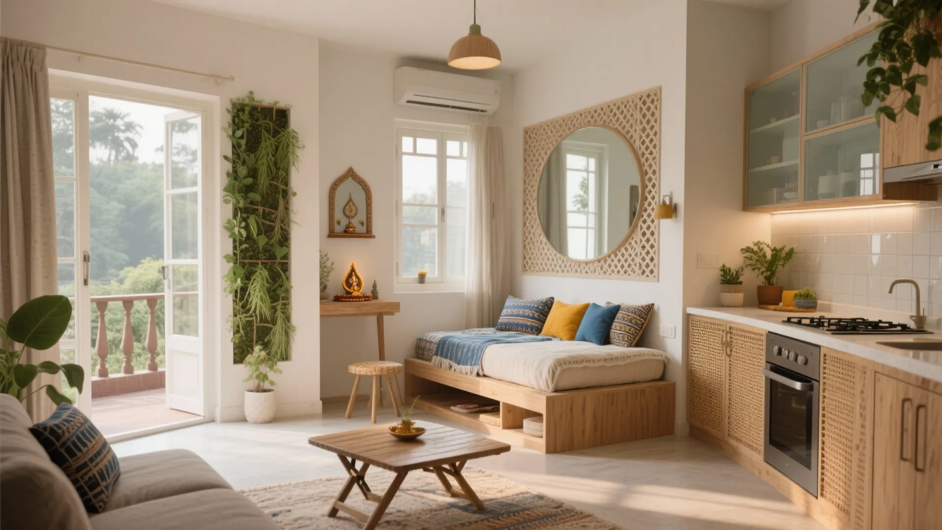 5 Small Home Decor Ideas India That Work: Designer-tested small space decor ideas tailored to Indian homes—modular kitchens, foldaway furniture, mirrors and jaali, balcony greens, and warm lighting that make tight rooms feel bigger and calmer.