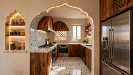 Indian style arch design for kitchen: 5 ideas