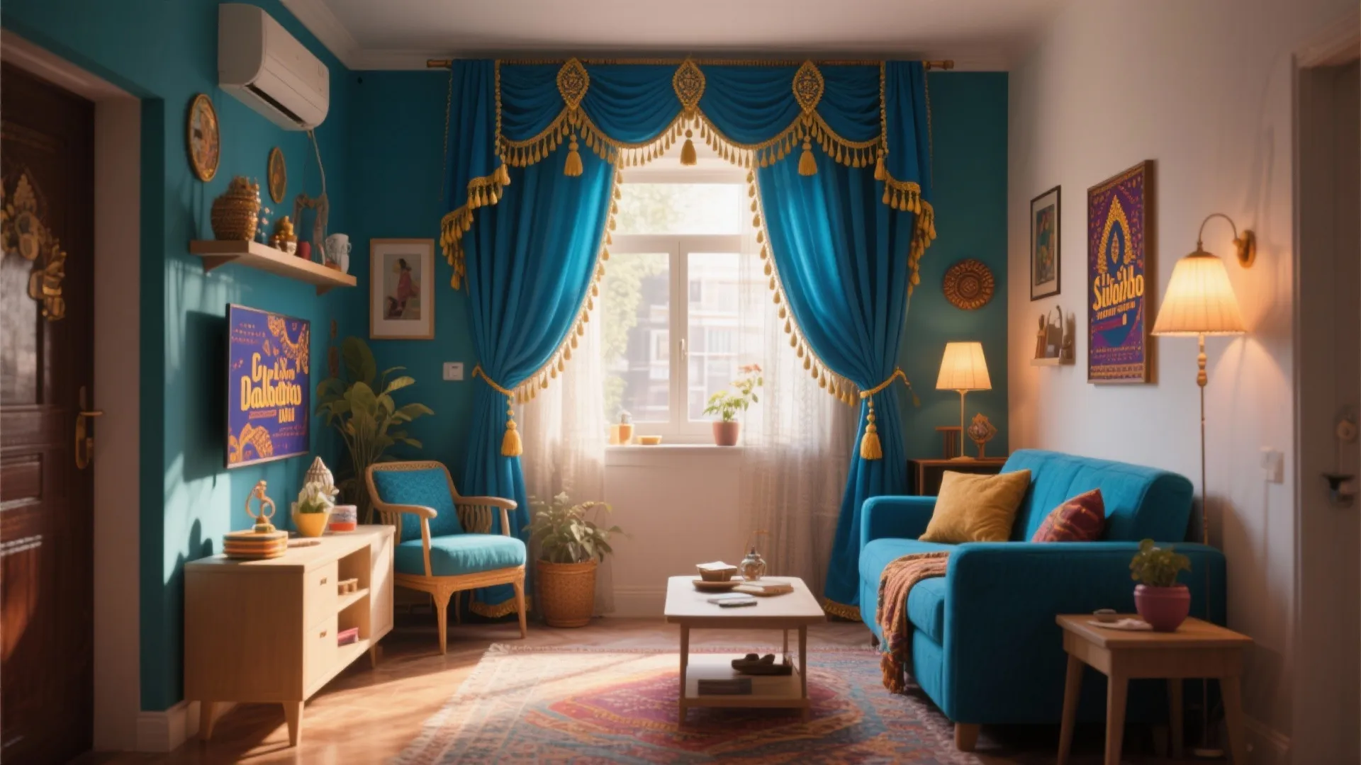 Indian Blue Film Decoration Ideas: Transform Small Spaces with Drama: 1 Minute to Colorful Ambiance: Indian Blue Film Decor Secrets for Every Home