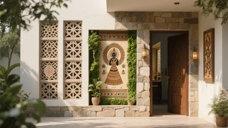 5 Indian Home Entrance Wall Design Ideas
