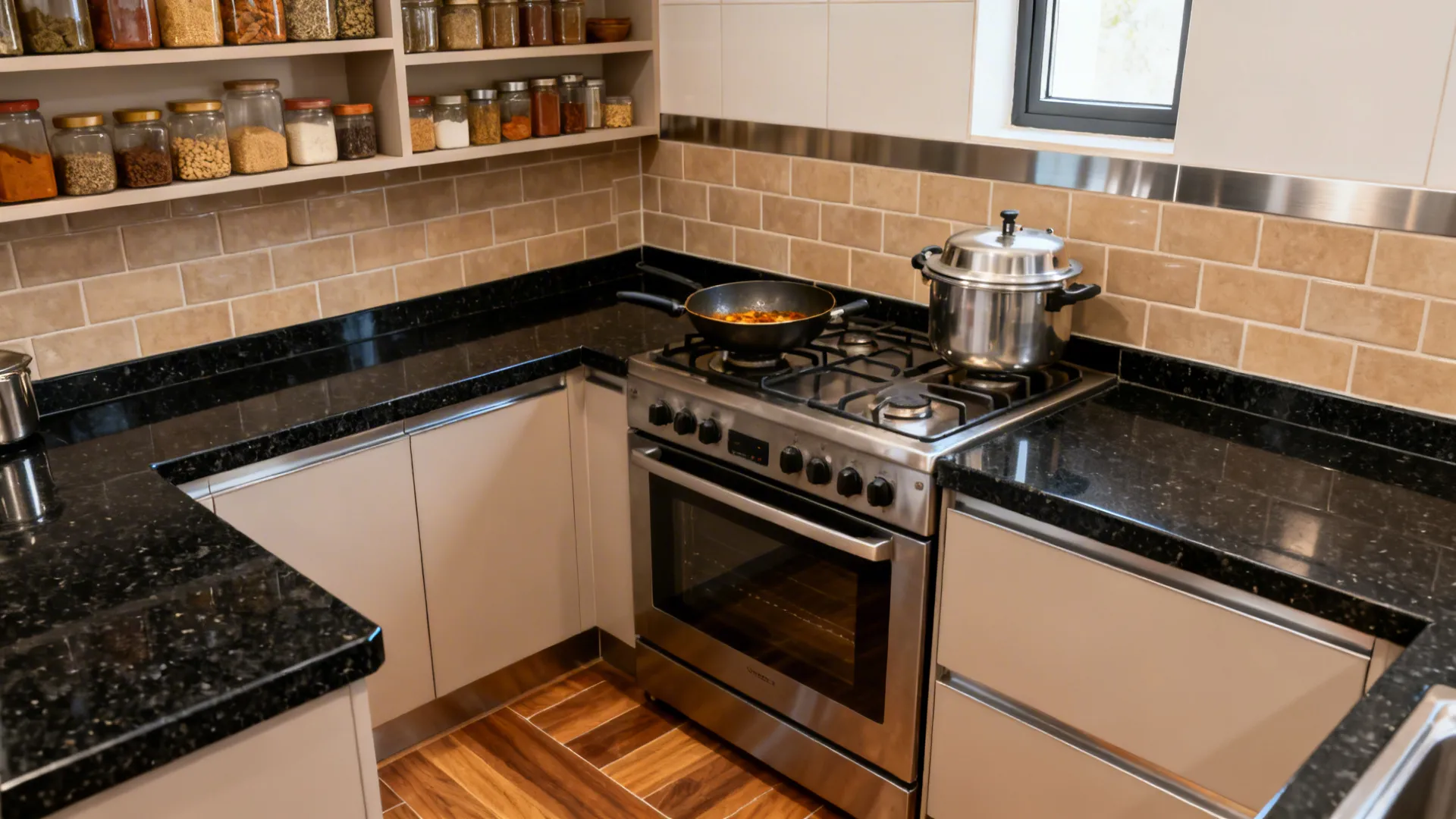 Indian kitchen design: 5 granite and tiles ideas: Small space, big creativity — my 5 proven Indian kitchen design ideas with granite and tiles