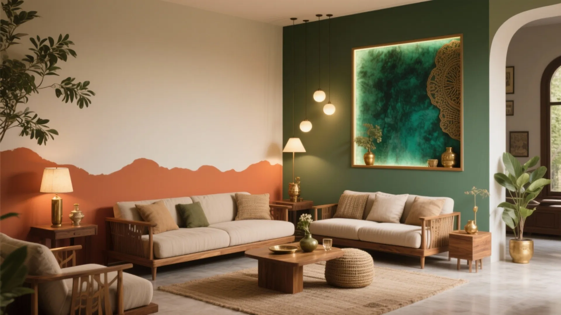 Wall Painting Designs for Living Room in India: Stylish & Modern Ideas: 1 Minute to Transform Your Living Room Walls with Indian-Inspired Art