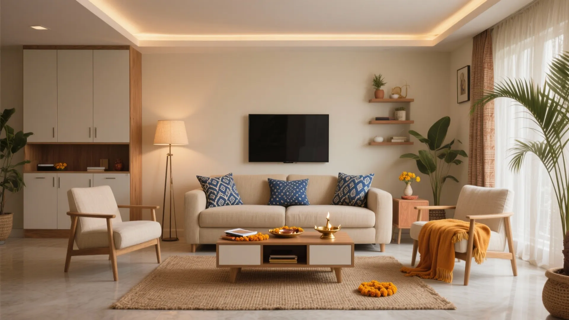 Middle Class Living Room Designs Indian Style: Stylish & Practical Ideas: 1 Minute to Transform Your Indian Living Room on a Budget