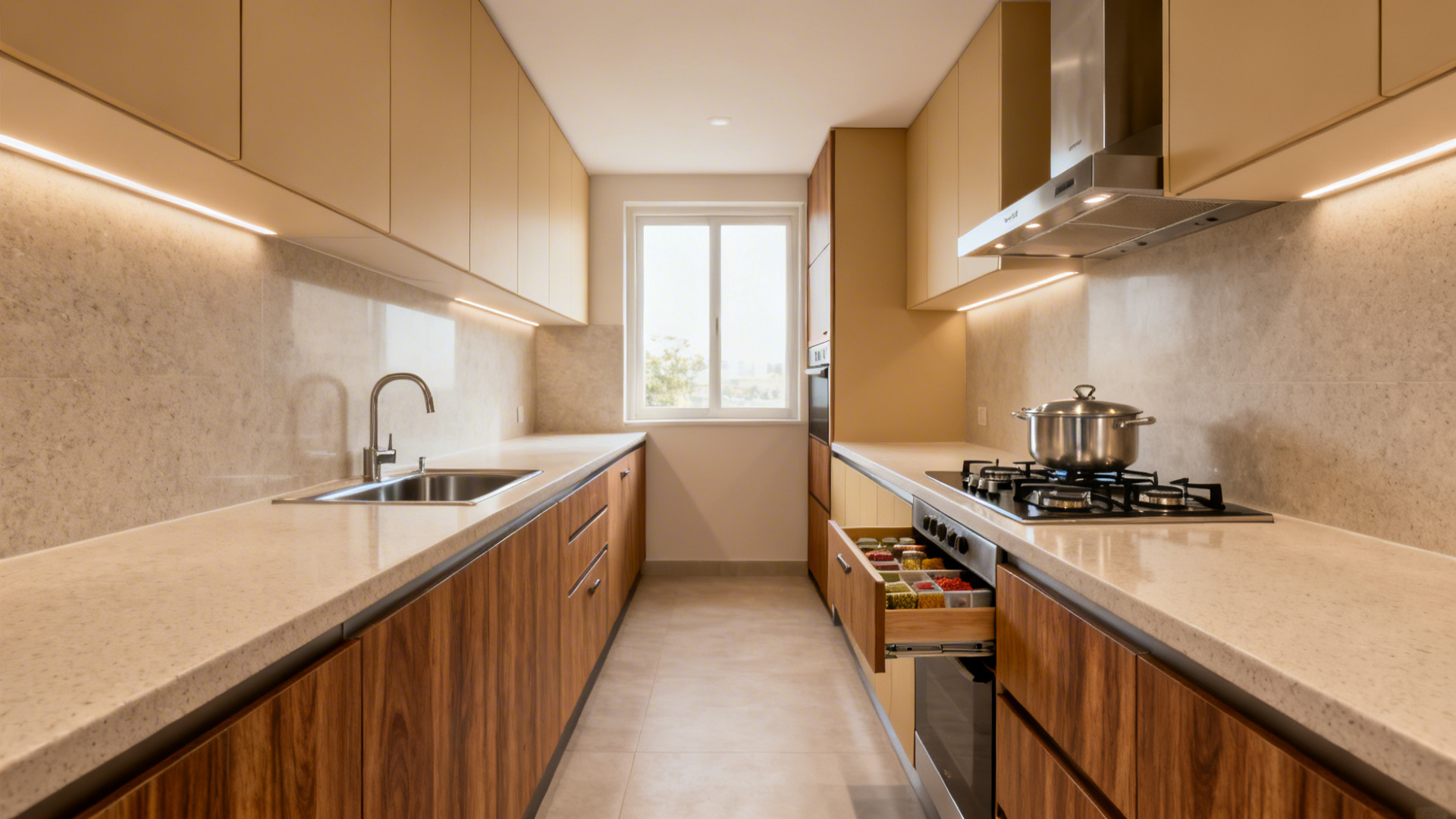 Parallel Kitchen Feels Too Tight? 5 Indian Modular Fixes