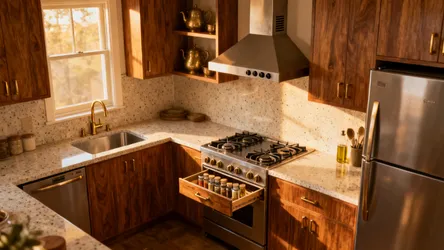 Indian style U-shape kitchen design: 5 smart ideas