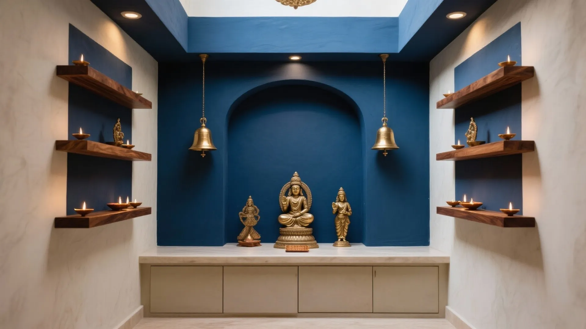 Deep Indigo with Brass and Walnut