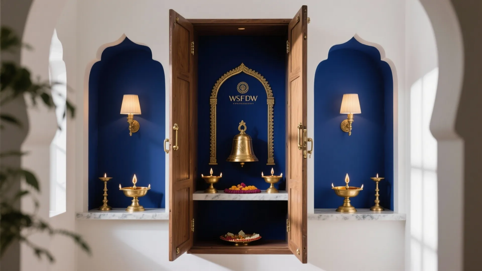 Indigo & Brass Contrast