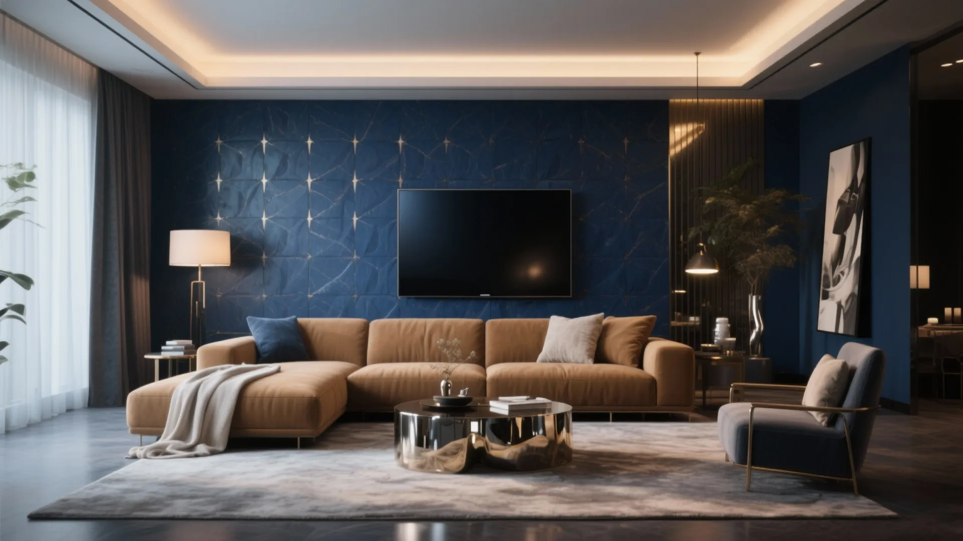 3. Moody Blues for Elegant Contrast