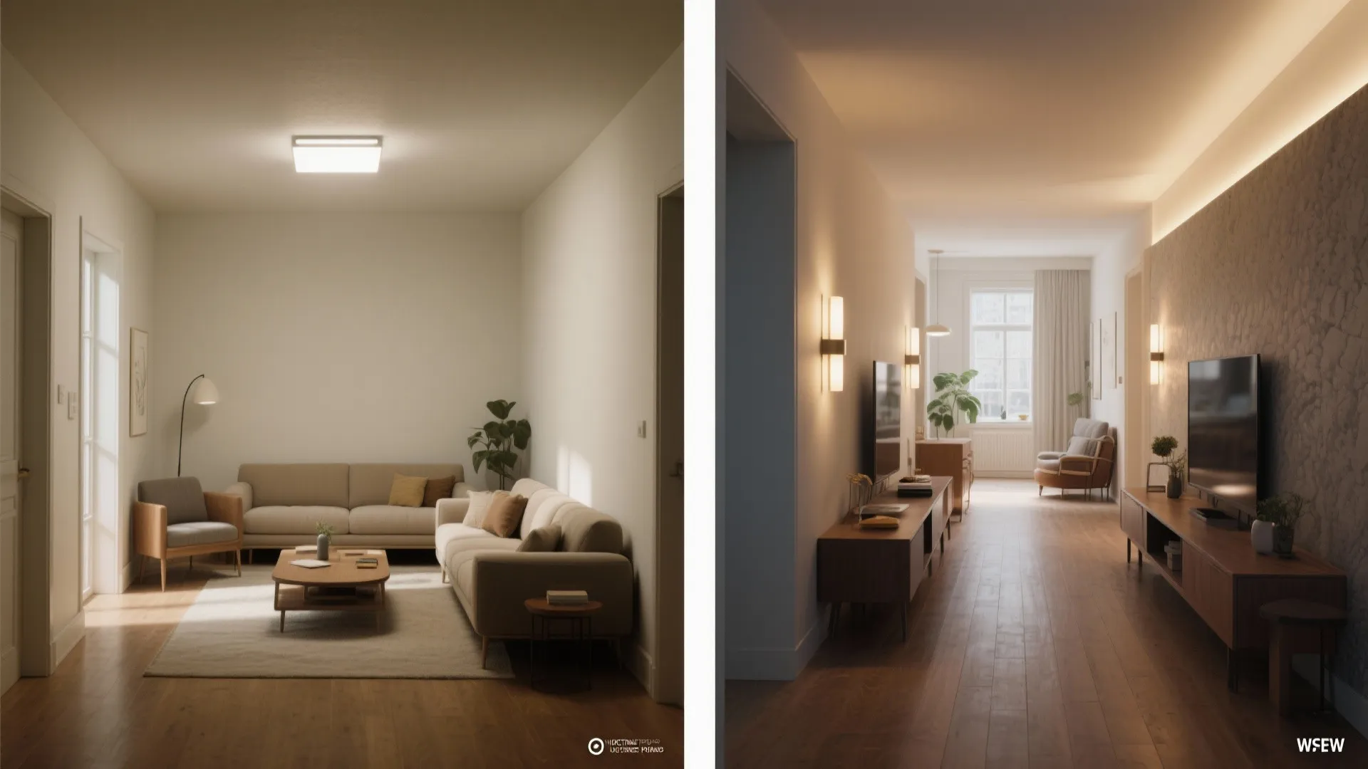 5) Diffused indirect glow to widen tight rooms