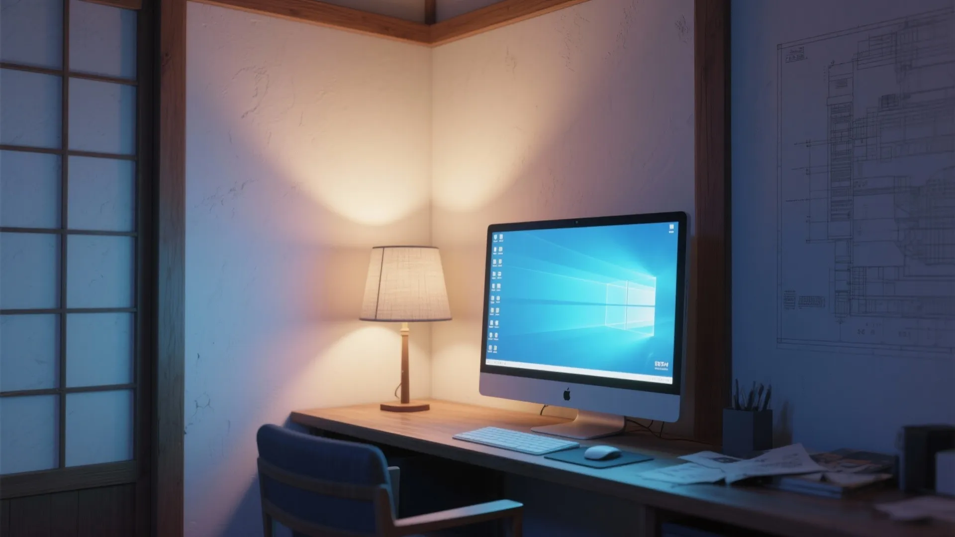 Tips 5: 光と壁色の“にじみ”で2Kの粗さを隠す（日式風格 × 空間心理）