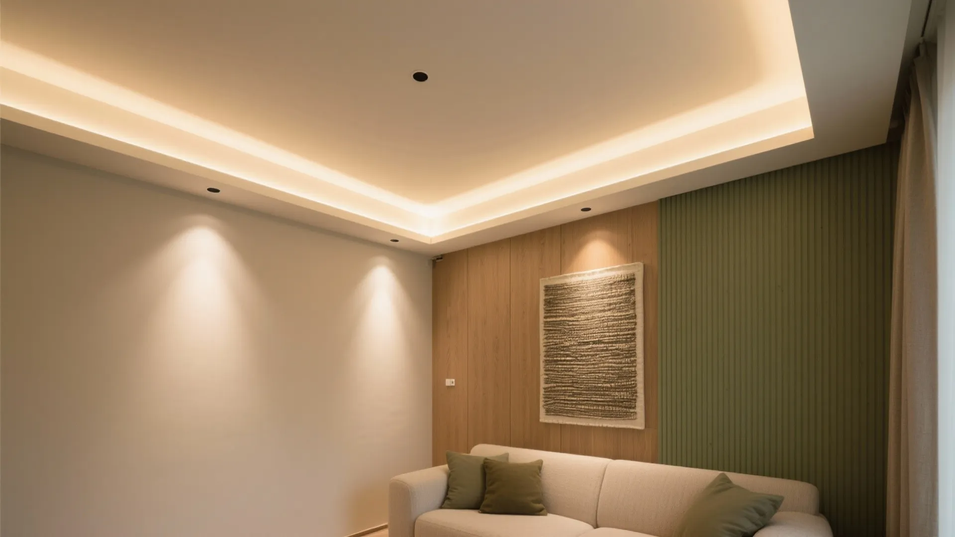 Indirect perimeter LEDs and wall washing