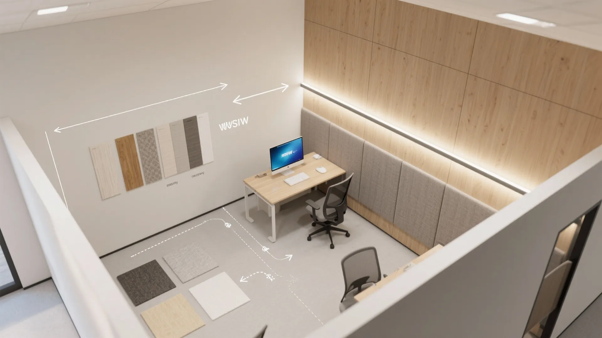 Layered wall lighting with indirect glow