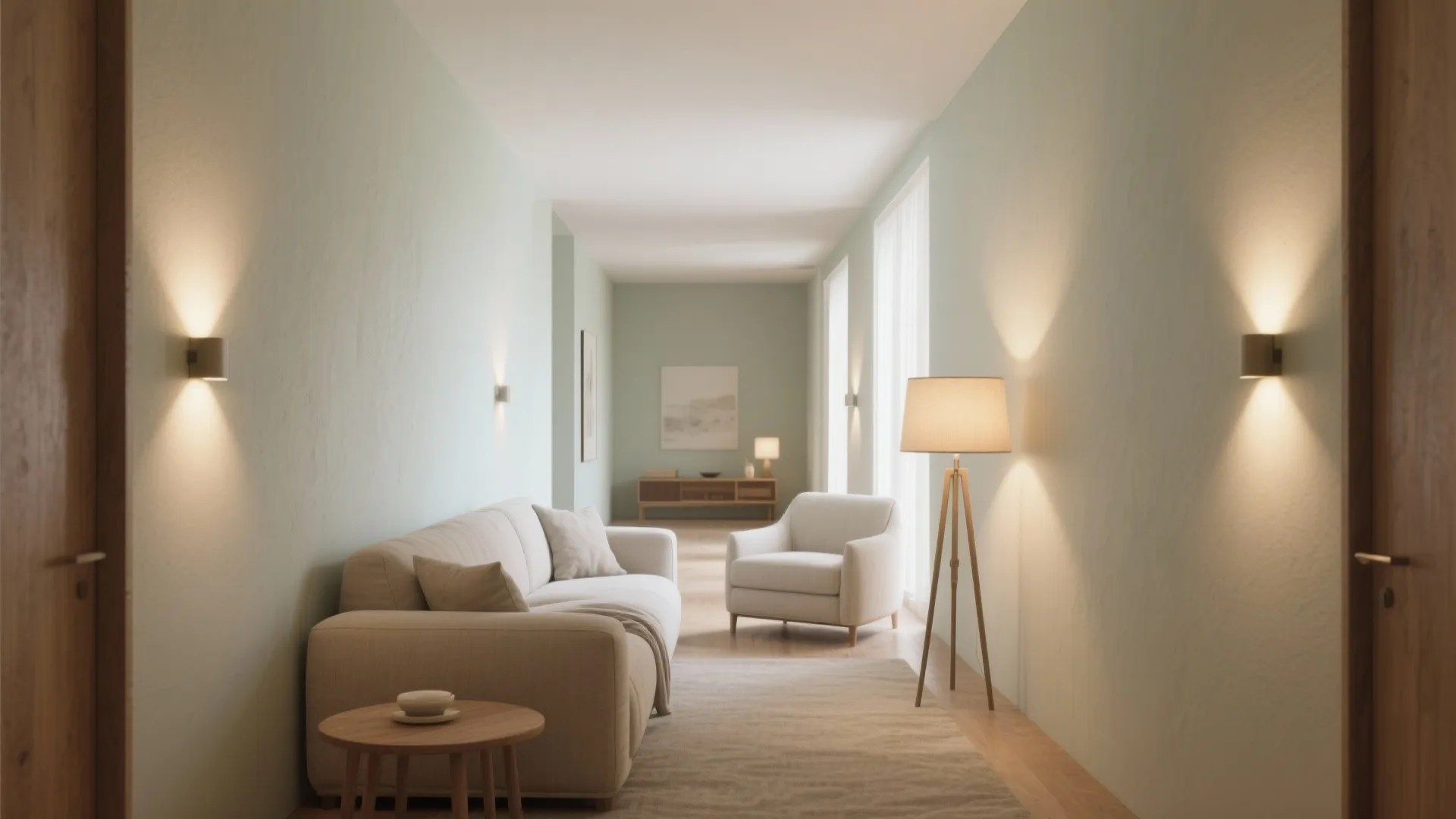 5) Diffused indirect glow to widen tight rooms