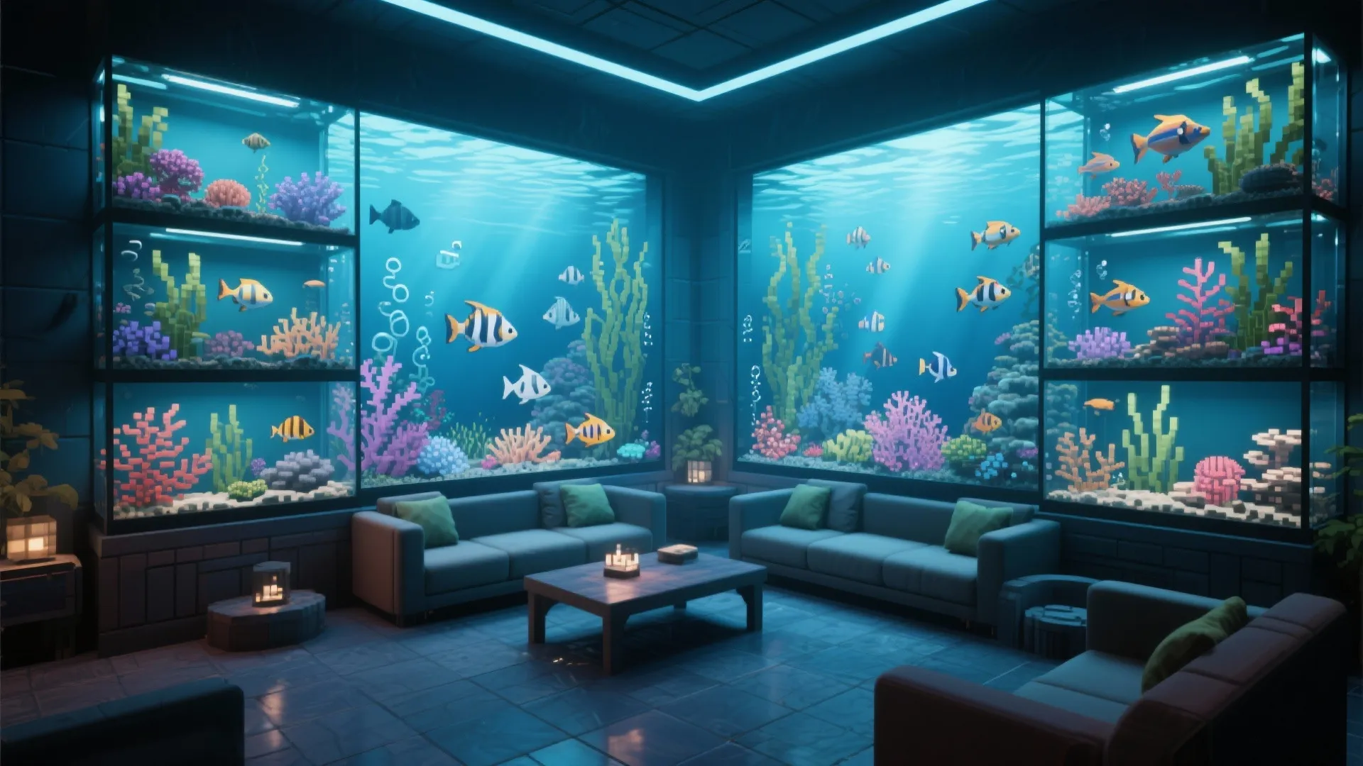 Indoor Aquarium Lounge