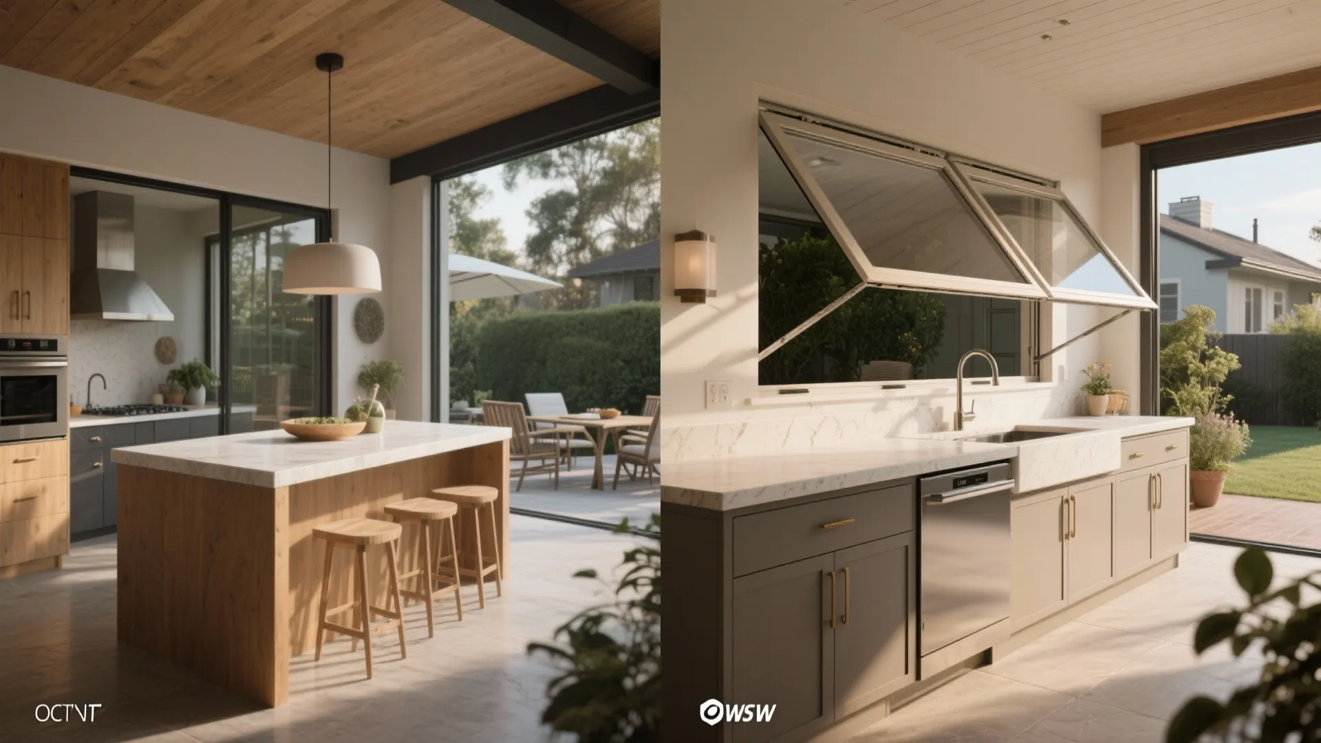 5. Seamless indoor-outdoor counter: extend your kitchen