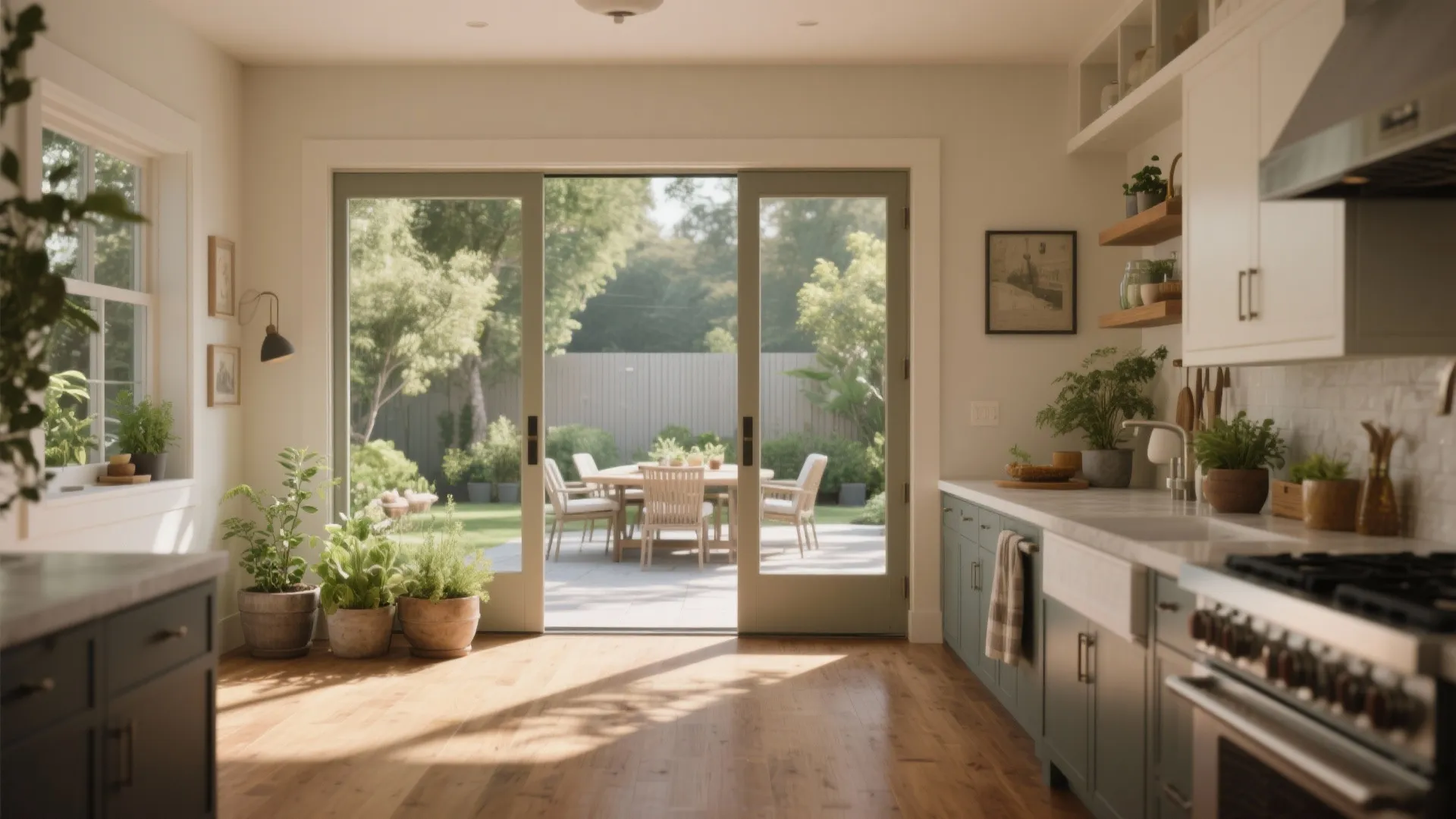 4. Seamless indoor-outdoor flow with pocket doors