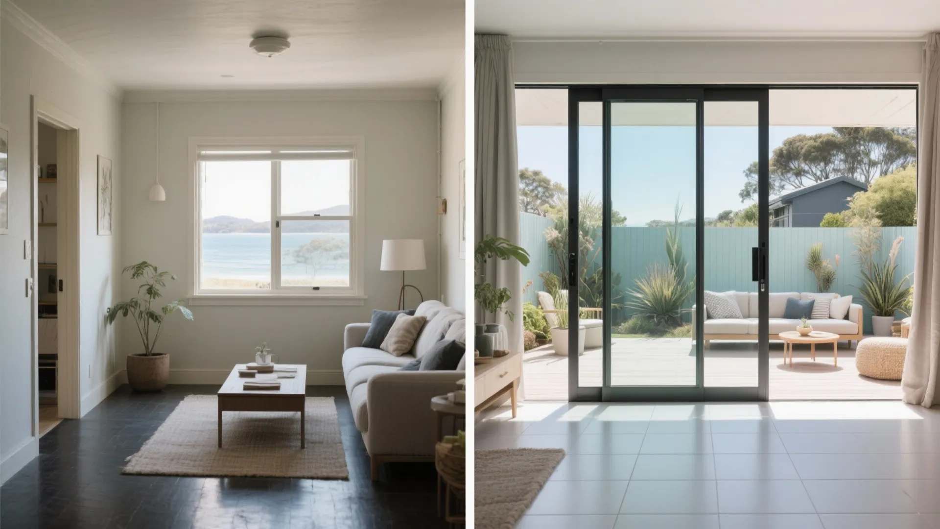 2) Seamless indoor–outdoor living with coastal calm