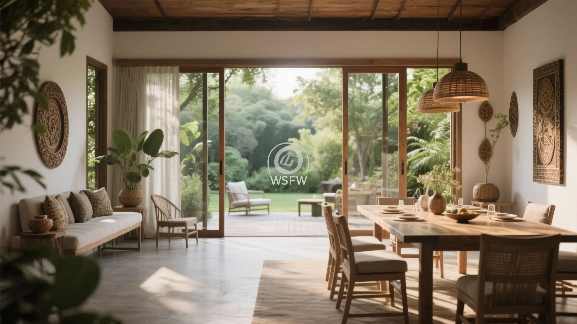 Indoor-outdoor dining blend