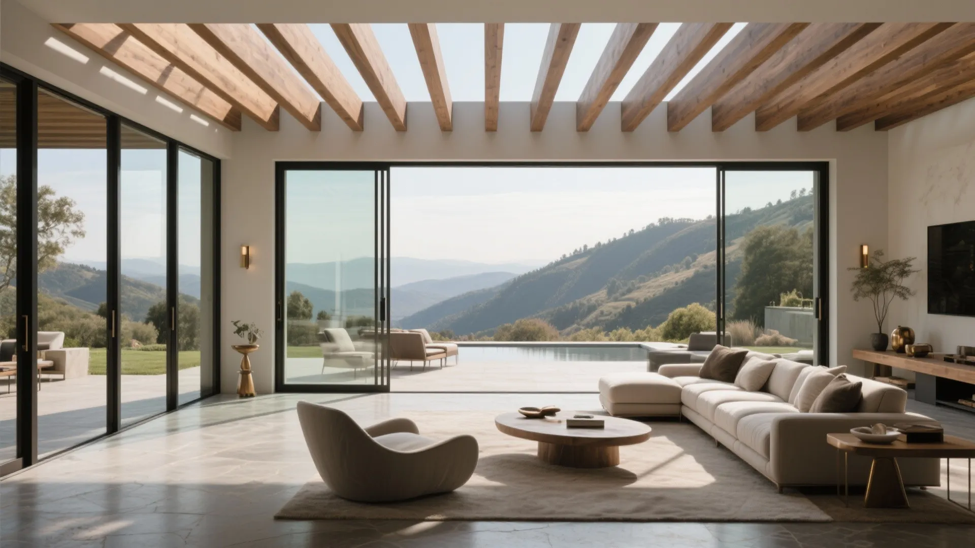 Indoor–Outdoor Great Room with Framed Views