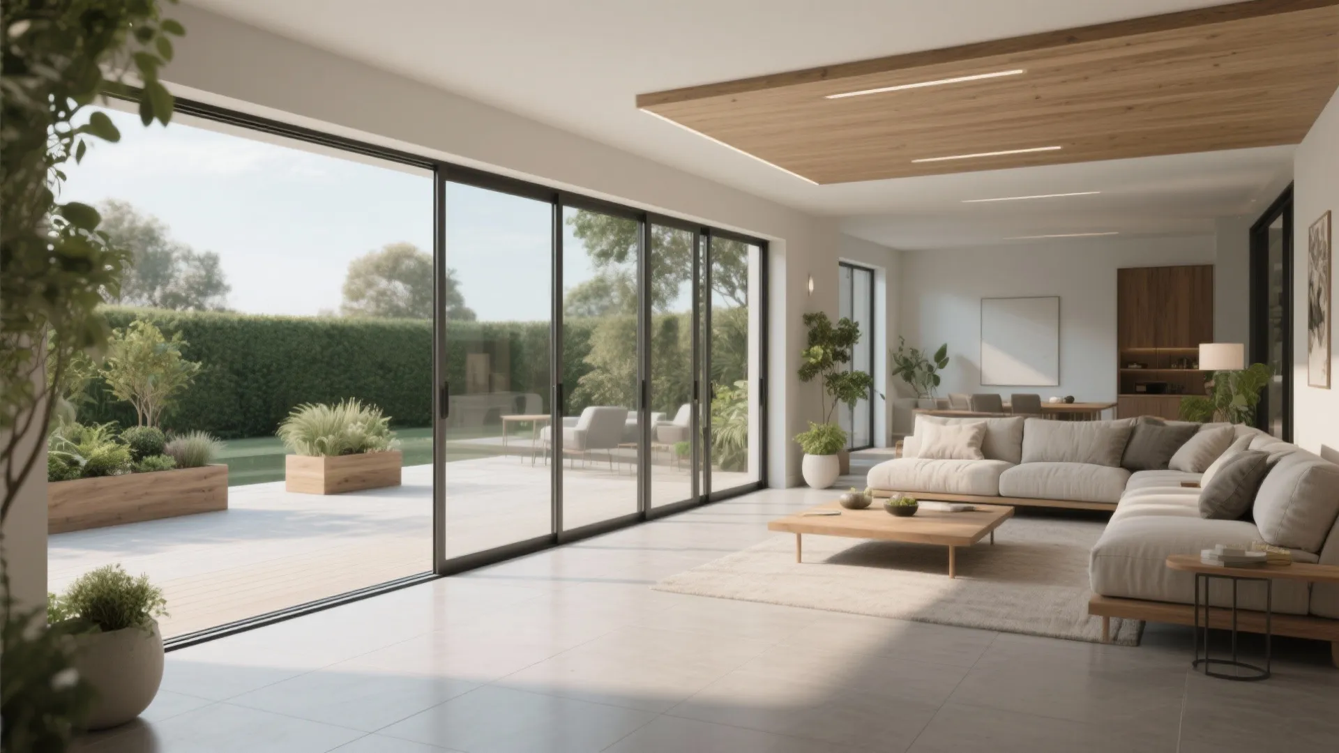 Seamless indoor–outdoor terraces