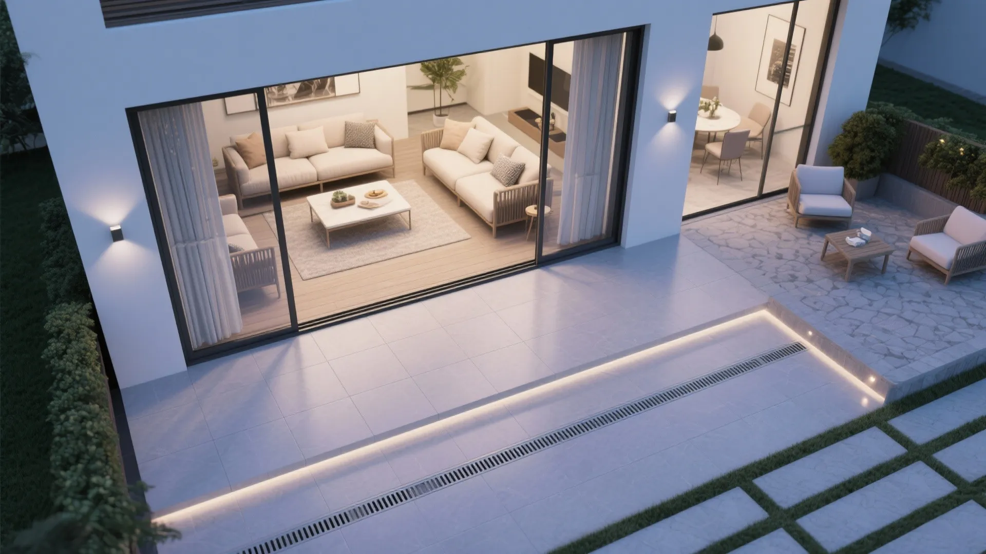 Indoor–outdoor continuity for courtyard-style living