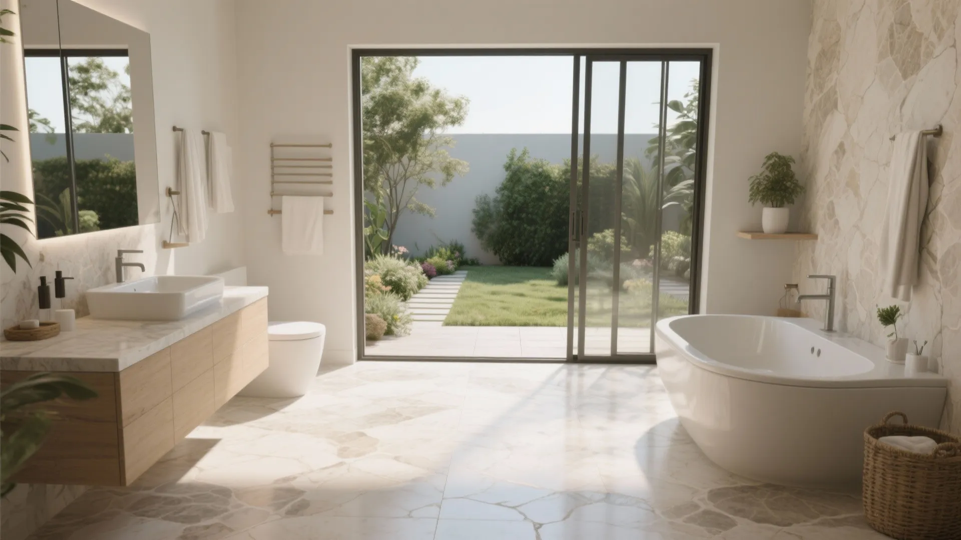 10. Outdoor-Indoor Travertine Continuity