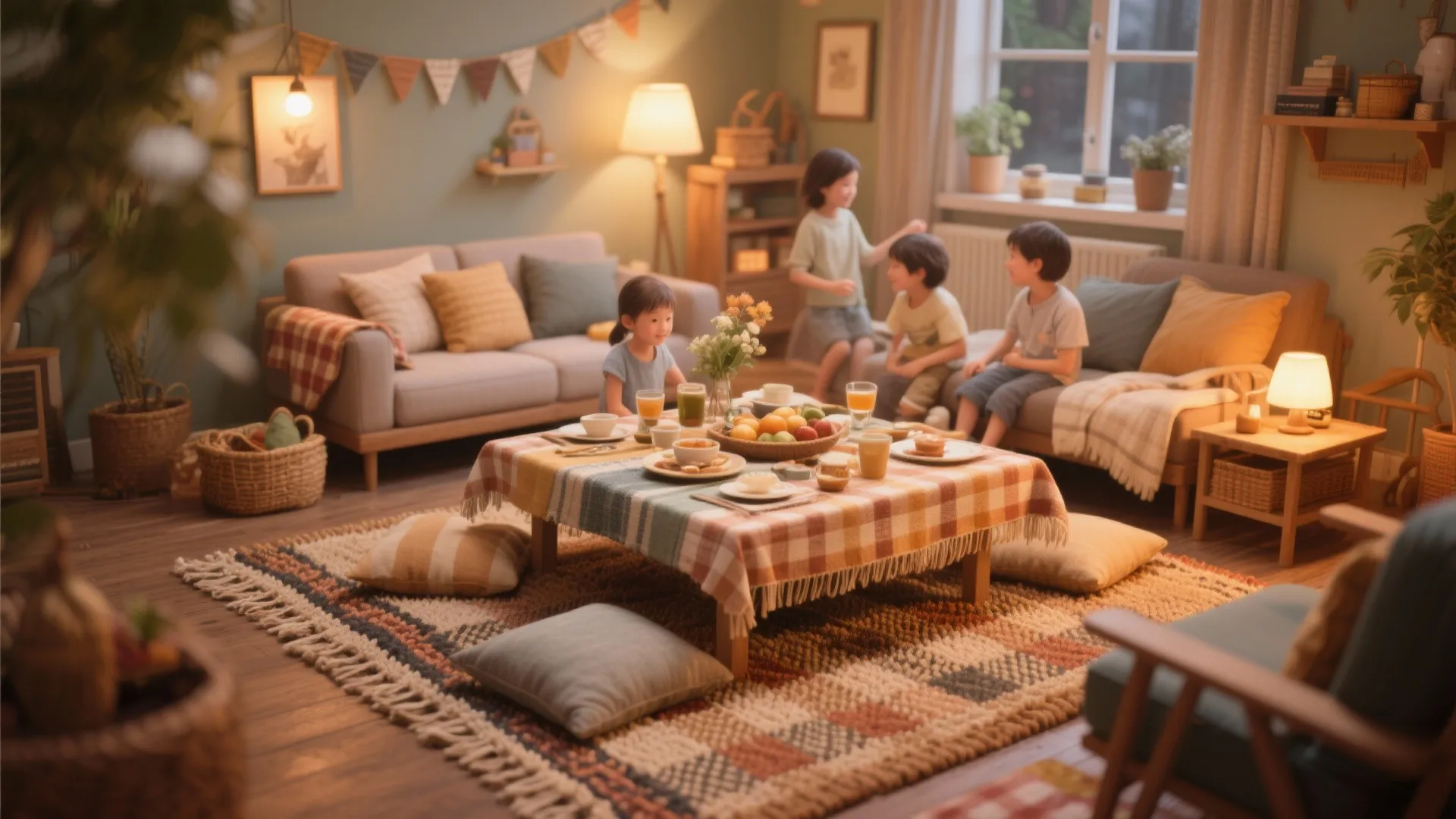 7. Indoor Picnic Setup