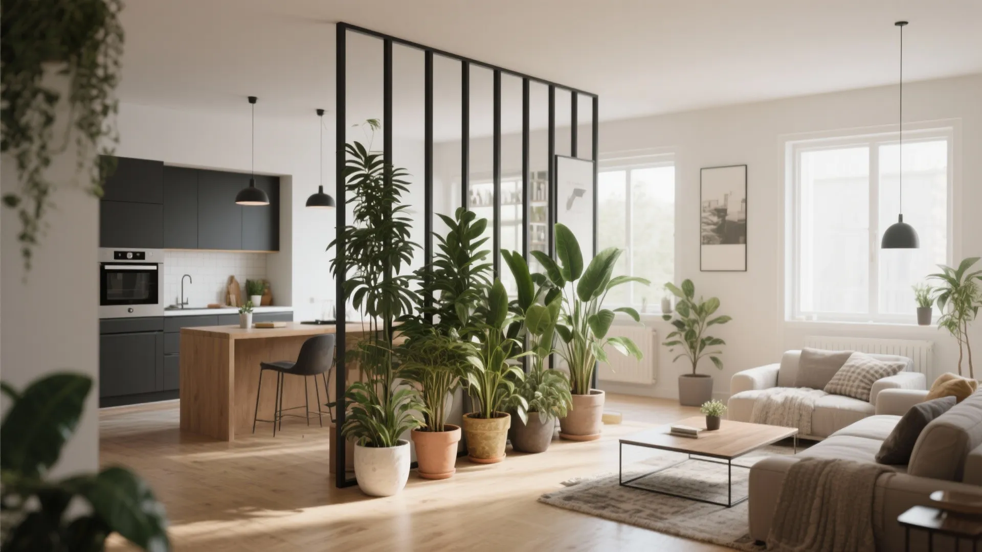 10. Indoor Plants as Natural Dividers
