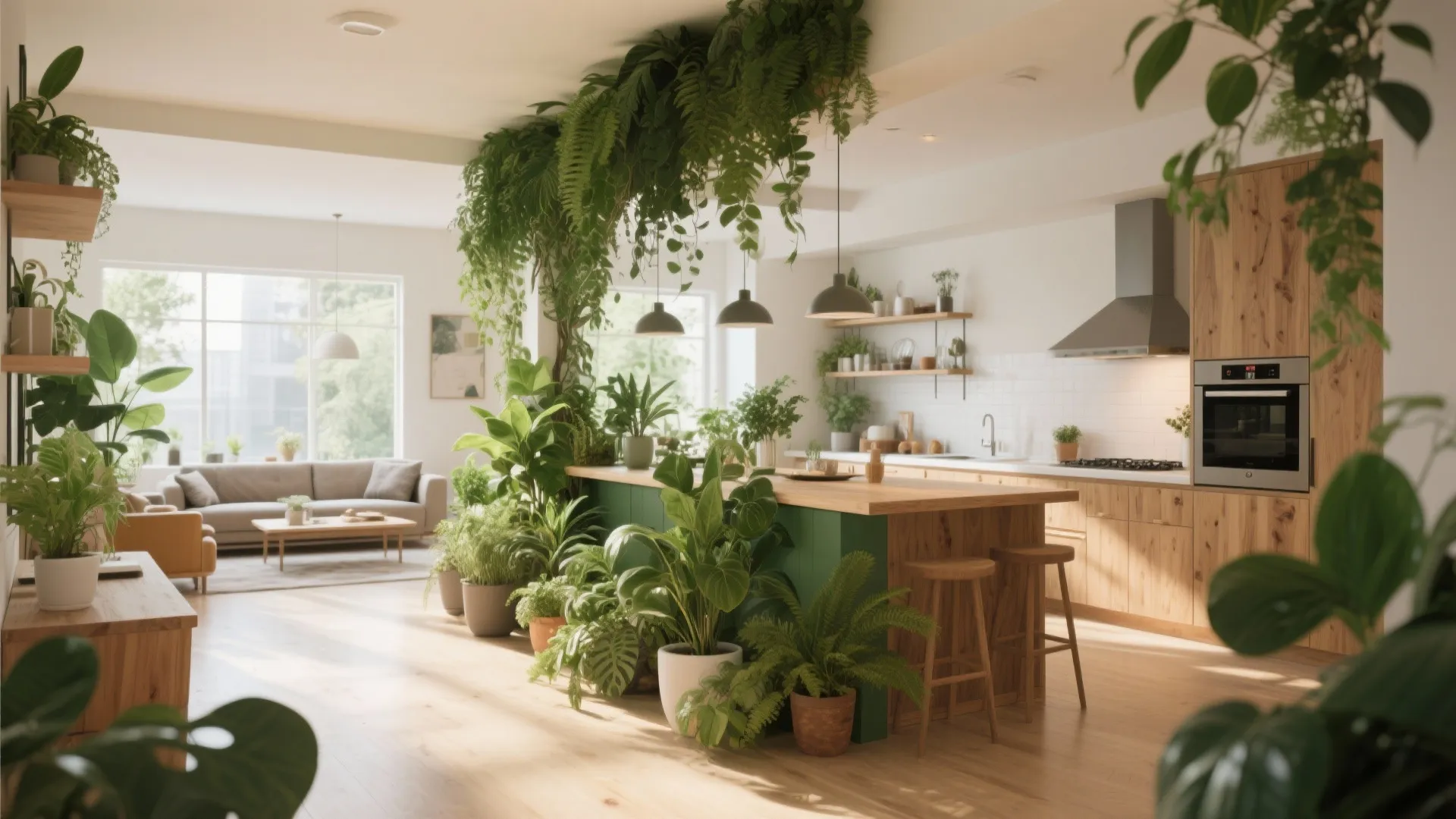 10. Indoor Plants as a Green Divider