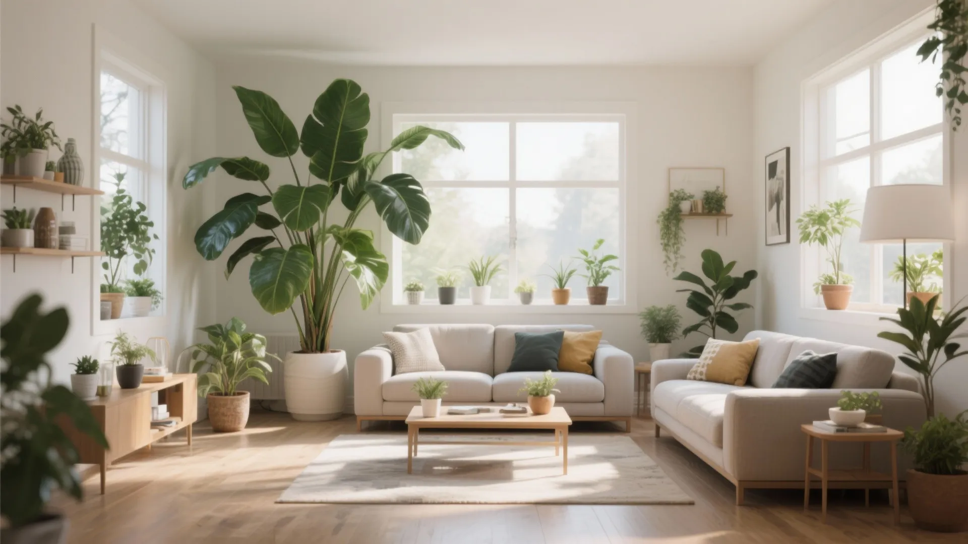Indoor plants as focal points