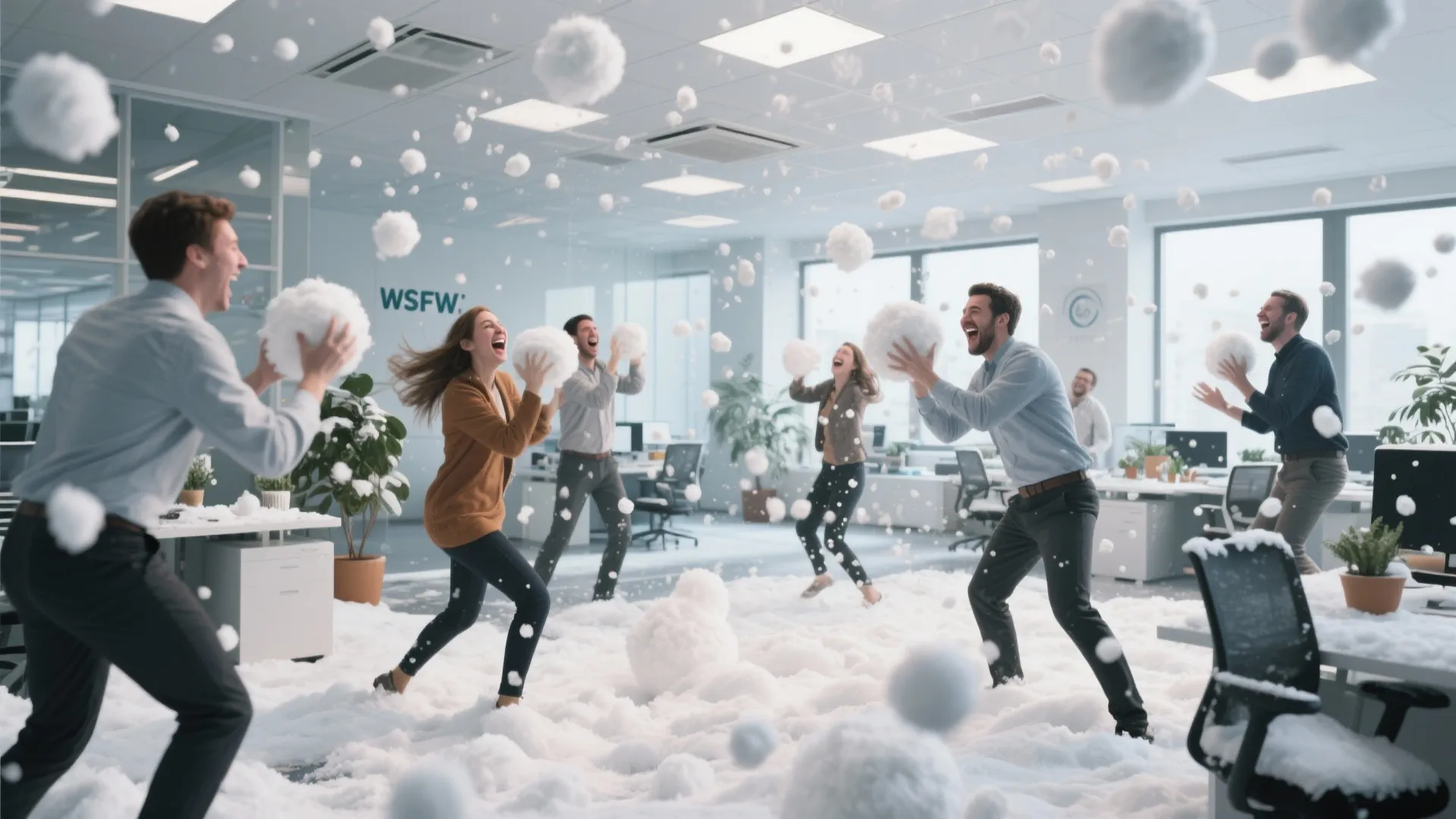 7. Indoor Snowball Fight