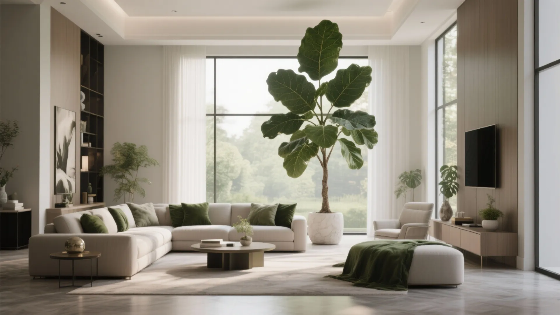 7. Indoor Trees and Greenery