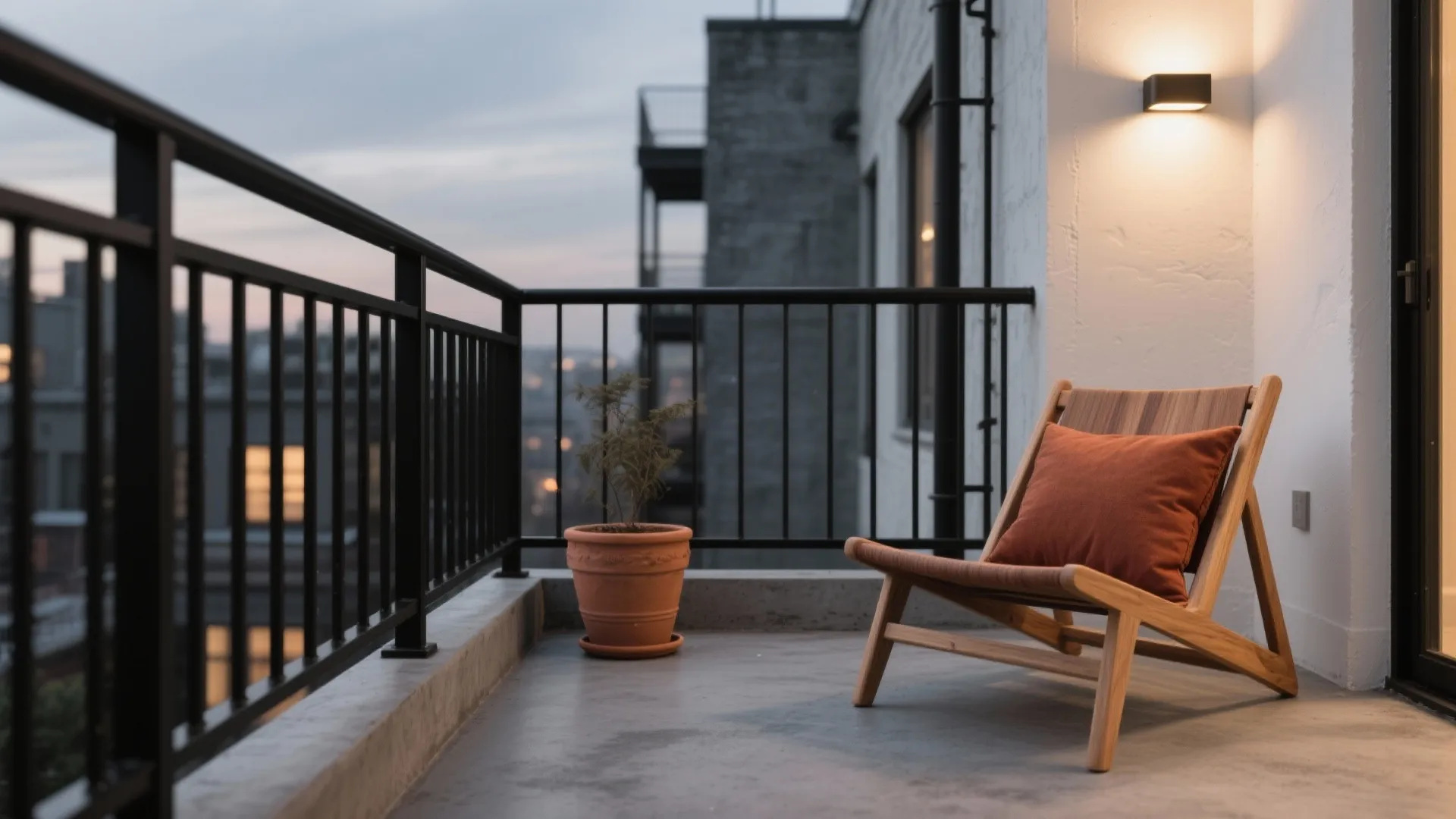 Industrial Chic: Metal + Concrete Contrast