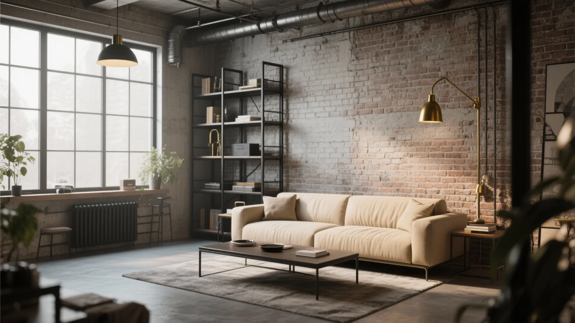 7. Industrial Edge with Metal Accents